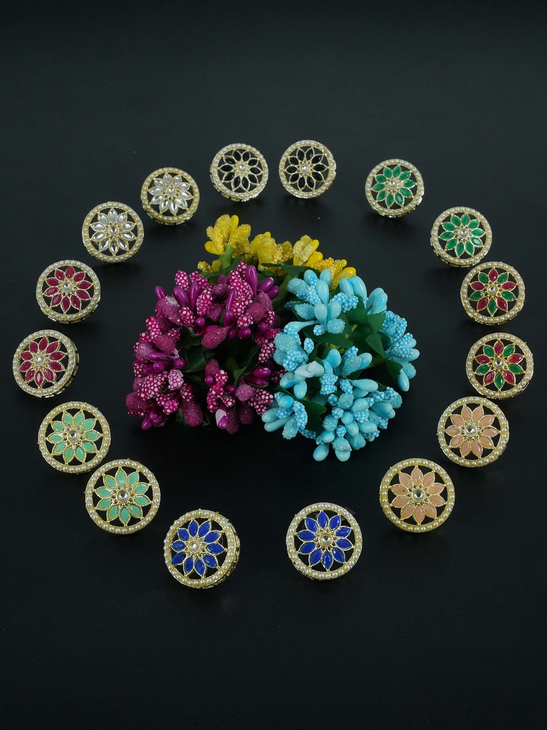 

GRIIHAM Multicoloured Contemporary Studs Earrings, Multi