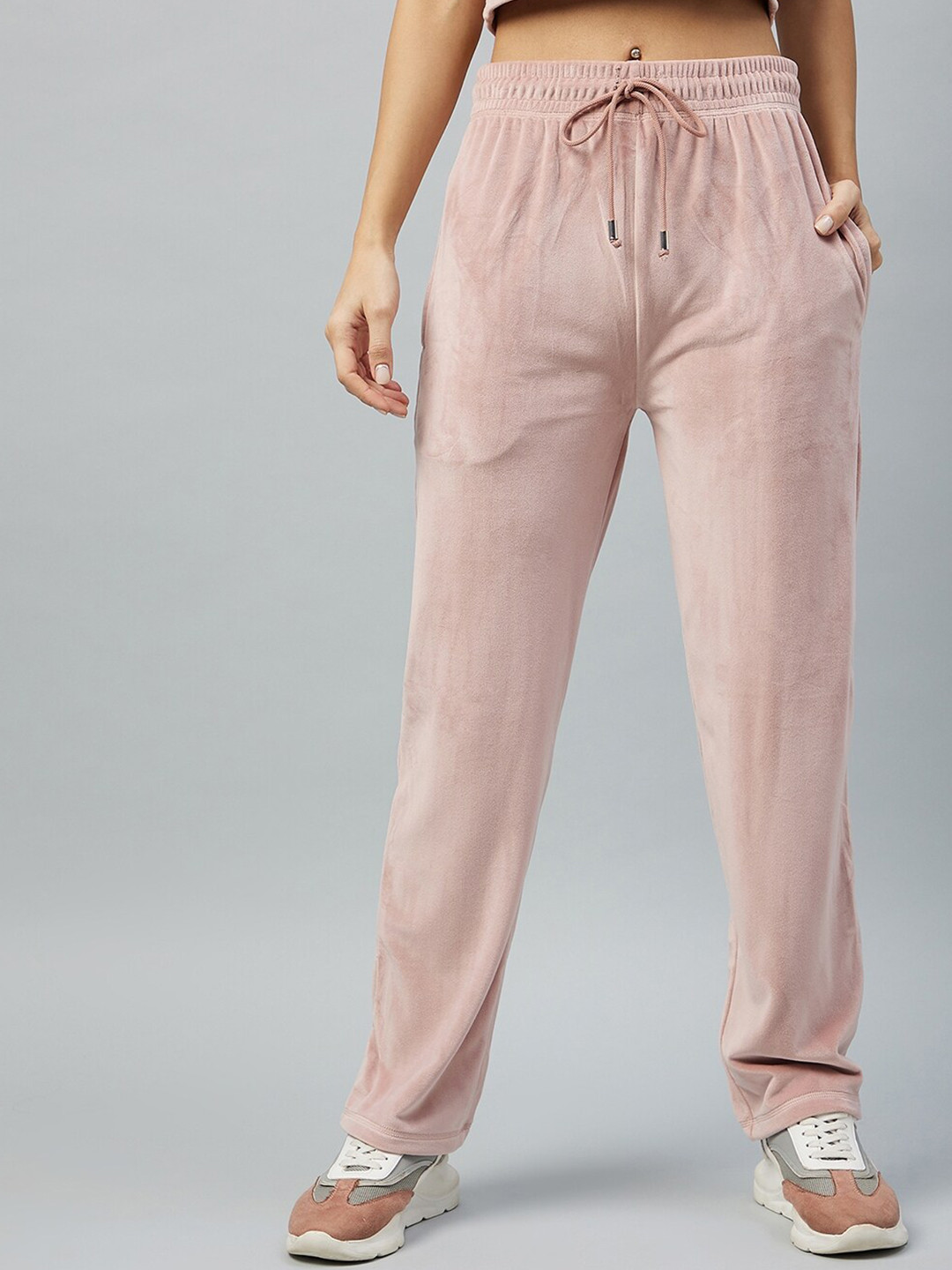 

DELAN Women Peach Solid Track Pants