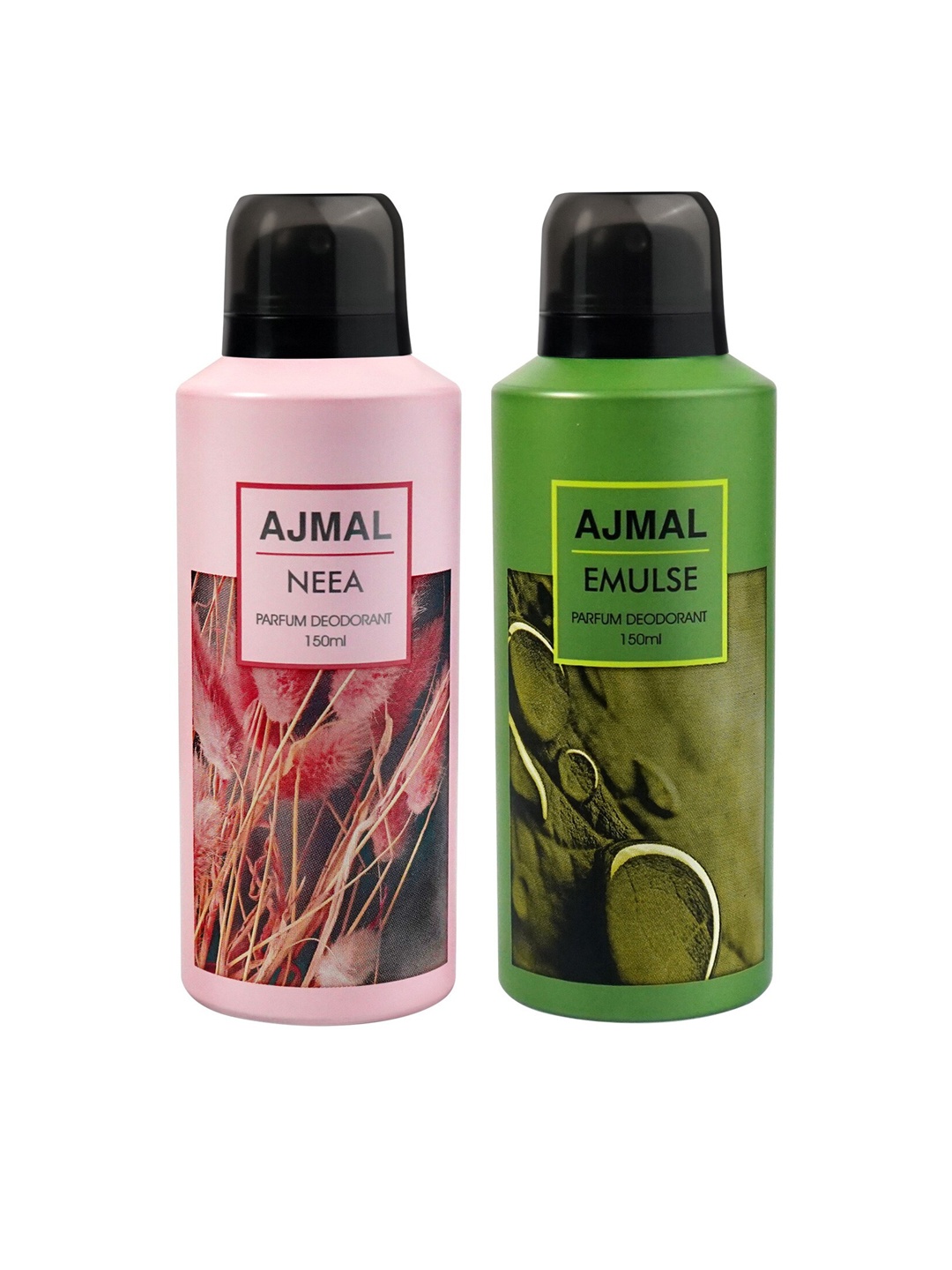 

Ajmal Set of 2 Neea & Emulse Long Lasting Perfume Deodorant - 150 ml each, Pink