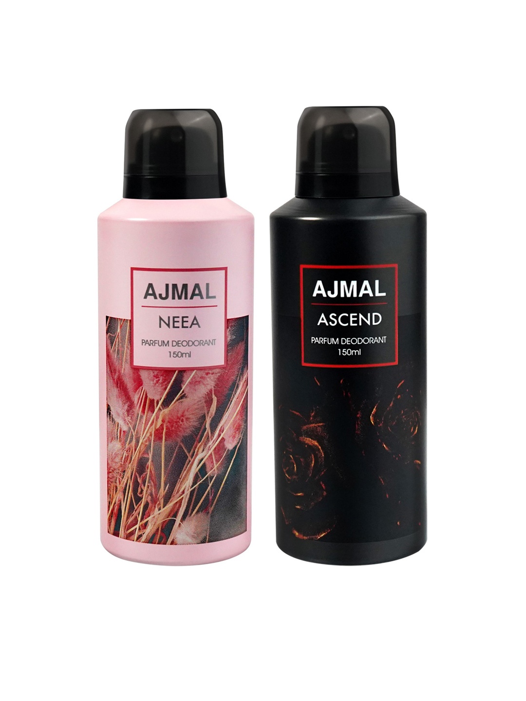 

Ajmal Set of 2 Neea & Ascend Long Lasting Perfume Deodorant - 150 ml each, Pink