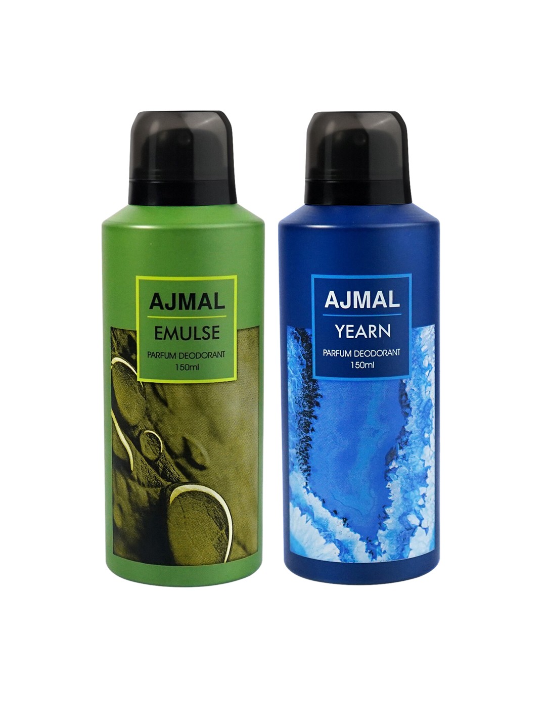 

Ajmal Set of 2 Yearn & Emulse Long Lasting Perfume Deodorant - 150 ml each, Blue