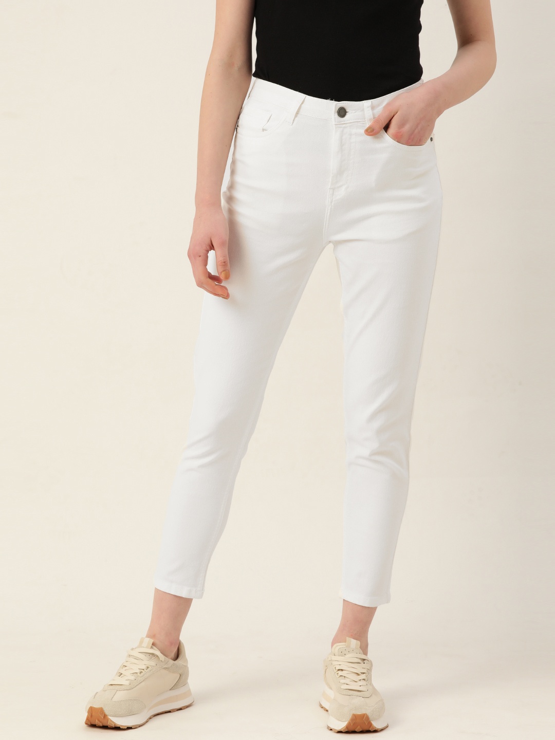 

DressBerry Women Skinny Fit High-Rise Stretchable Jeans, White