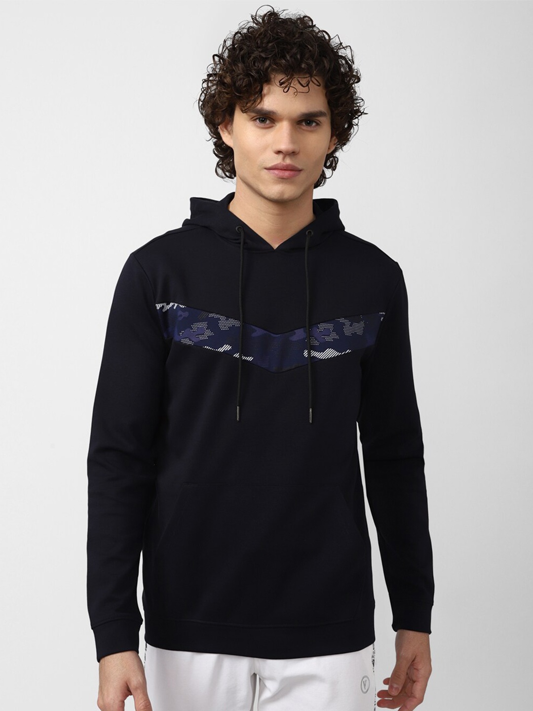 

Van Heusen Flex Men Black Striped Hooded Sweatshirt