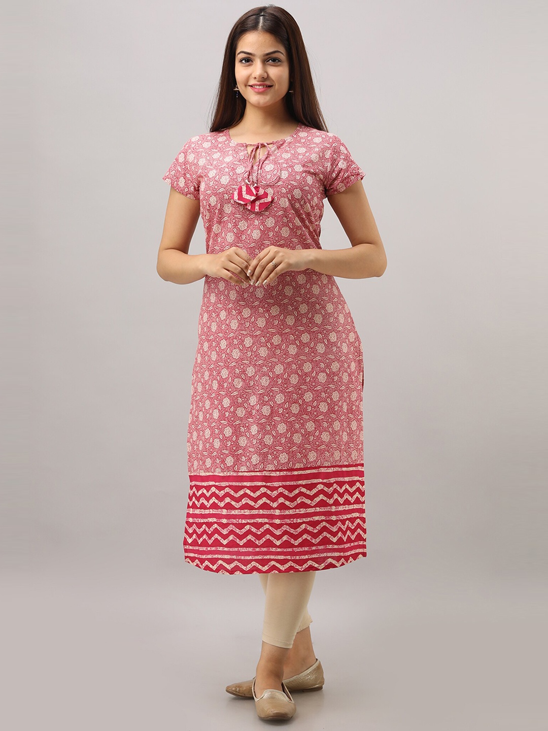 

SVARCHI Women Pink Ethnic Motifs Printed Kurta