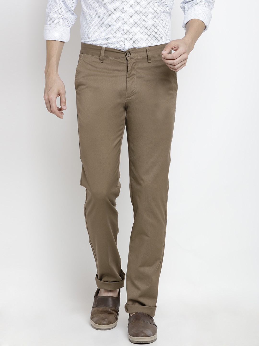 

Arrow Sport Men Brown Slim Fit Solid Casual Trousers
