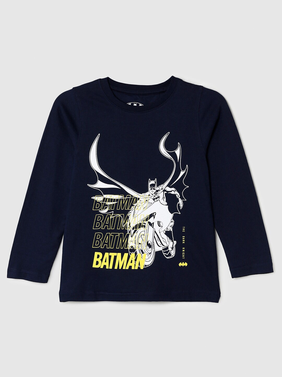 

max Boys Blue Printed Applique Cotton T-shirt