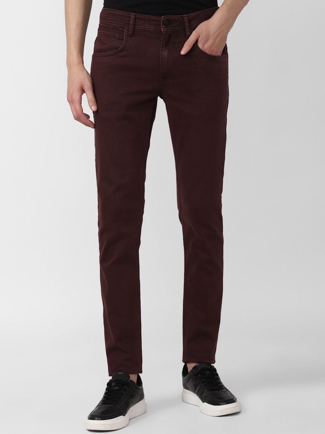 

V Dot Men Brown Skinny Fit Jeans