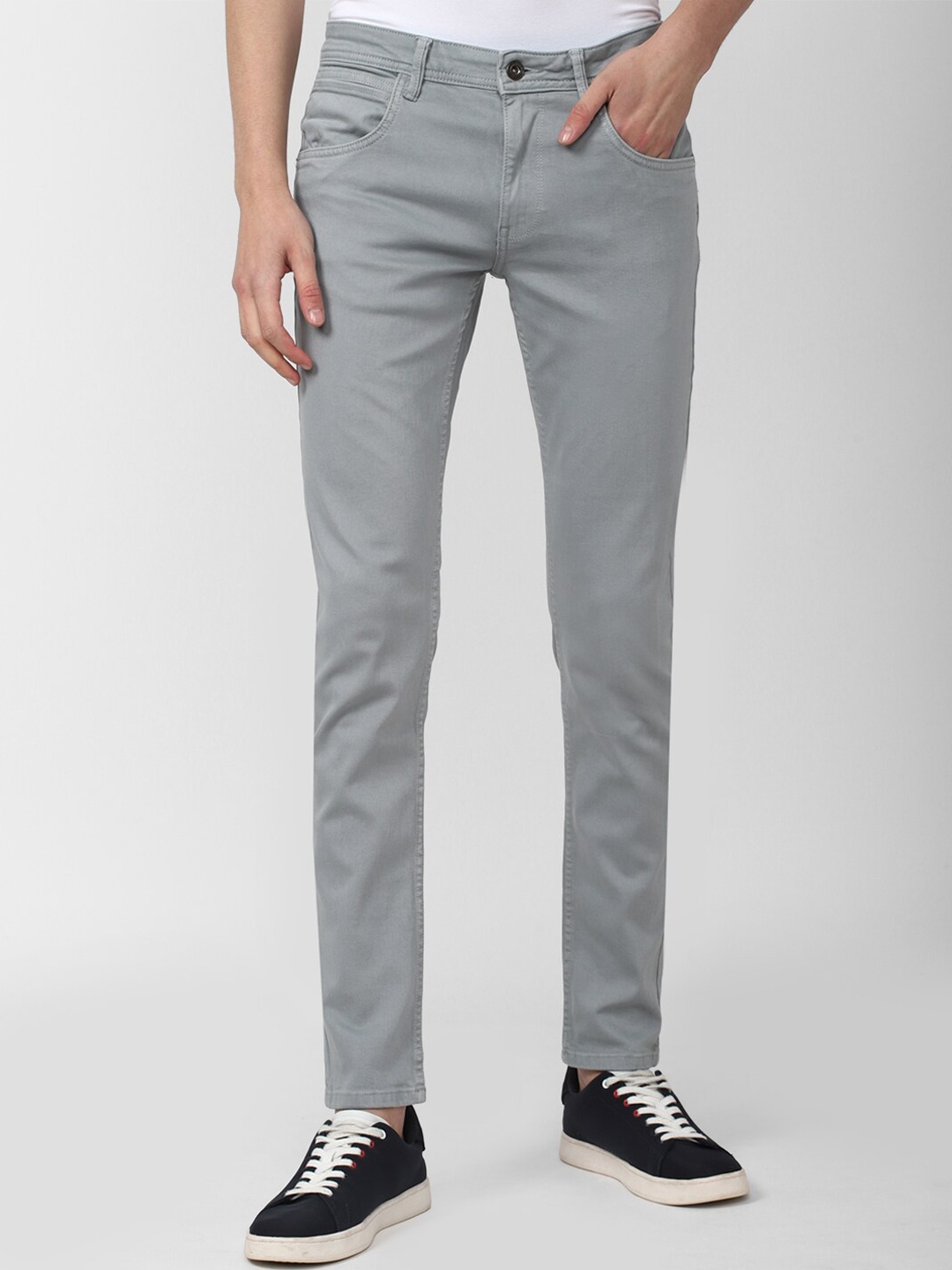 

V Dot Men Grey Skinny Fit Jeans