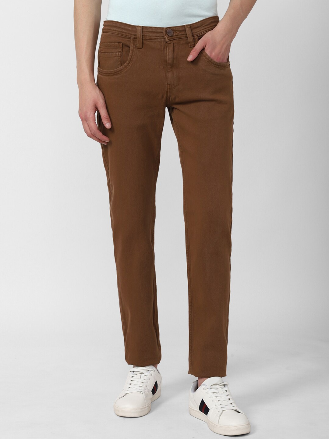 

Van Heusen ACADEMY Men Skinny Fit Stretchable Jeans, Brown