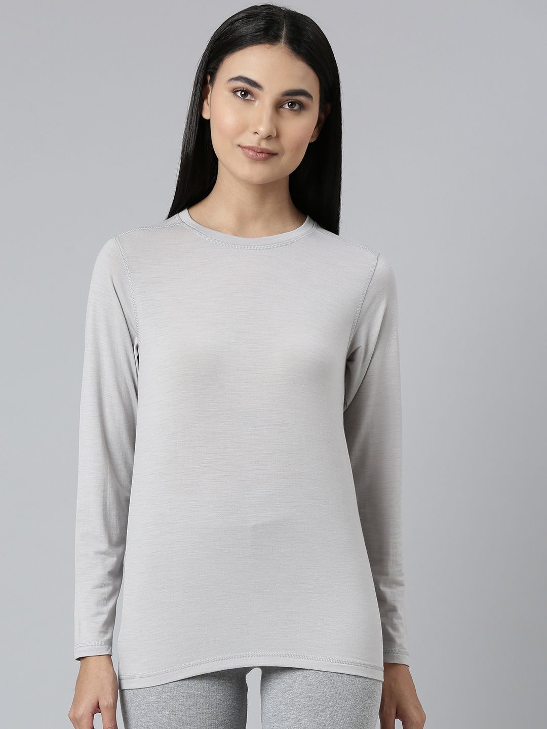 

Kosha Women's Pack Of 2 Merino Wool & Bamboo Lightweight Heat Retention Thermal Top, Grey