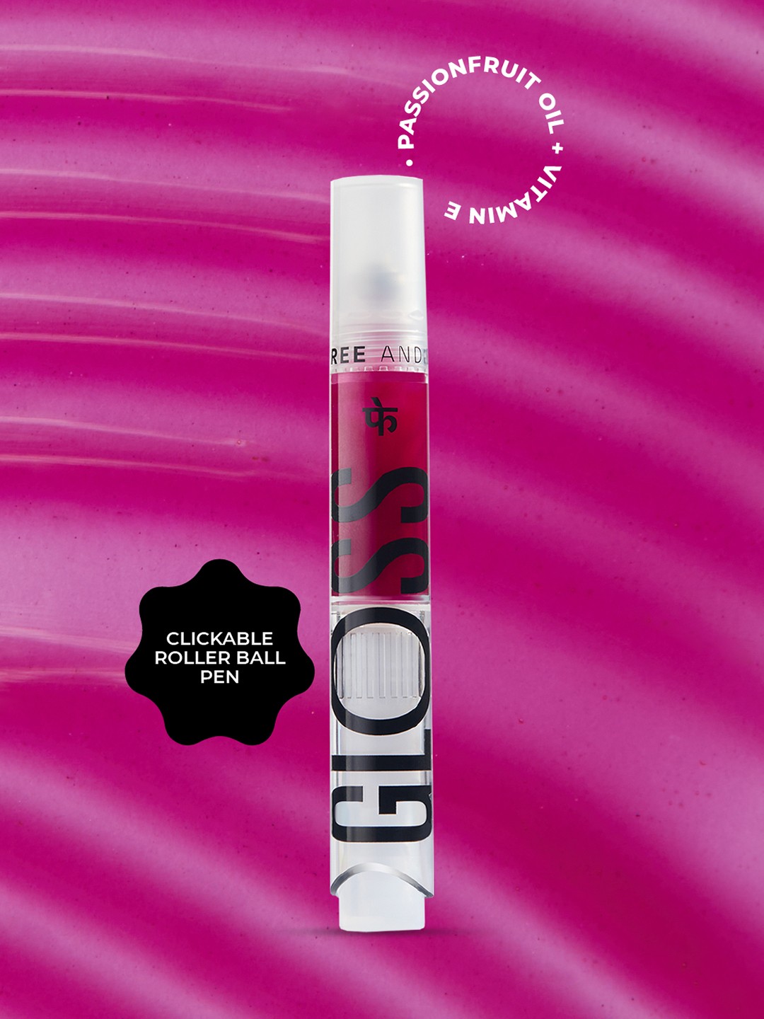 

FAE BEAUTY Glaws Hydrating Vegan High-Shine Roller Ball Pen Lip Gloss 6g - Rising, Pink