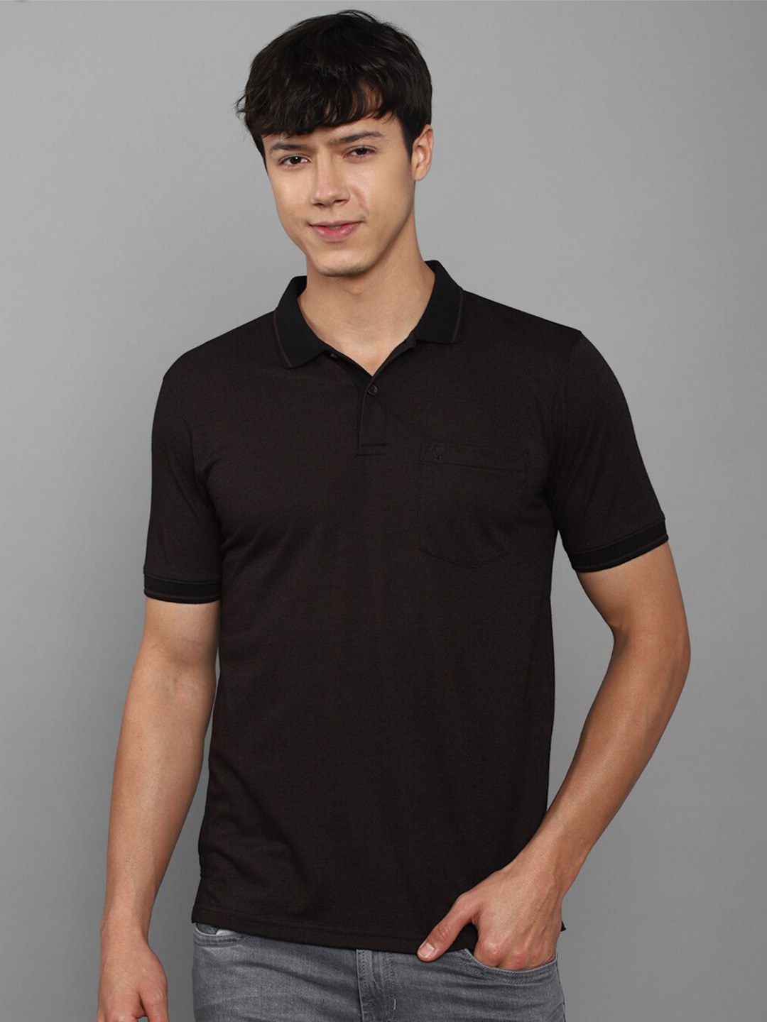 

Allen Solly Polo Collar Cotton T-shirt, Grey