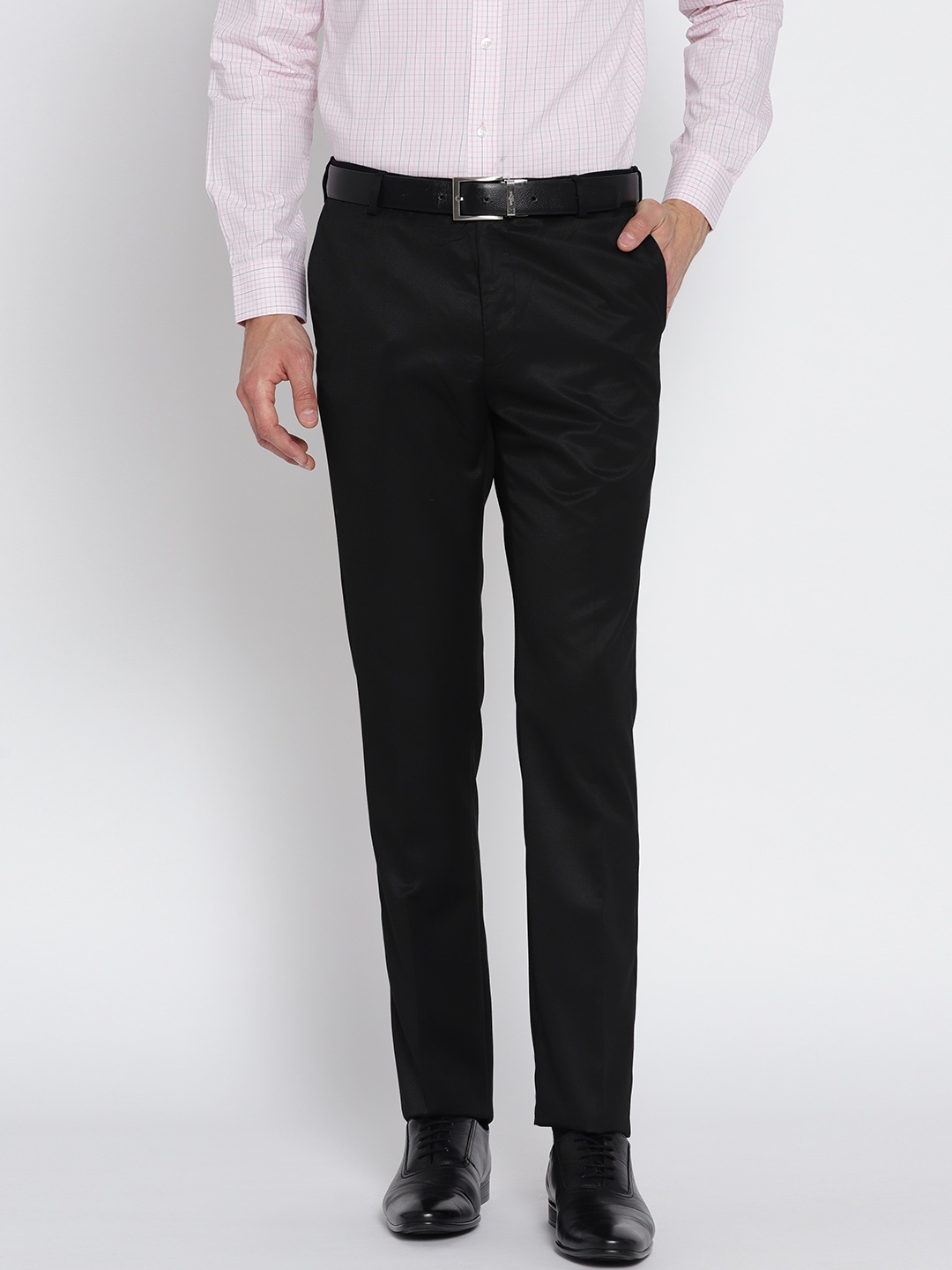 

Arrow Men Black Tapered Fit Formal Trousers