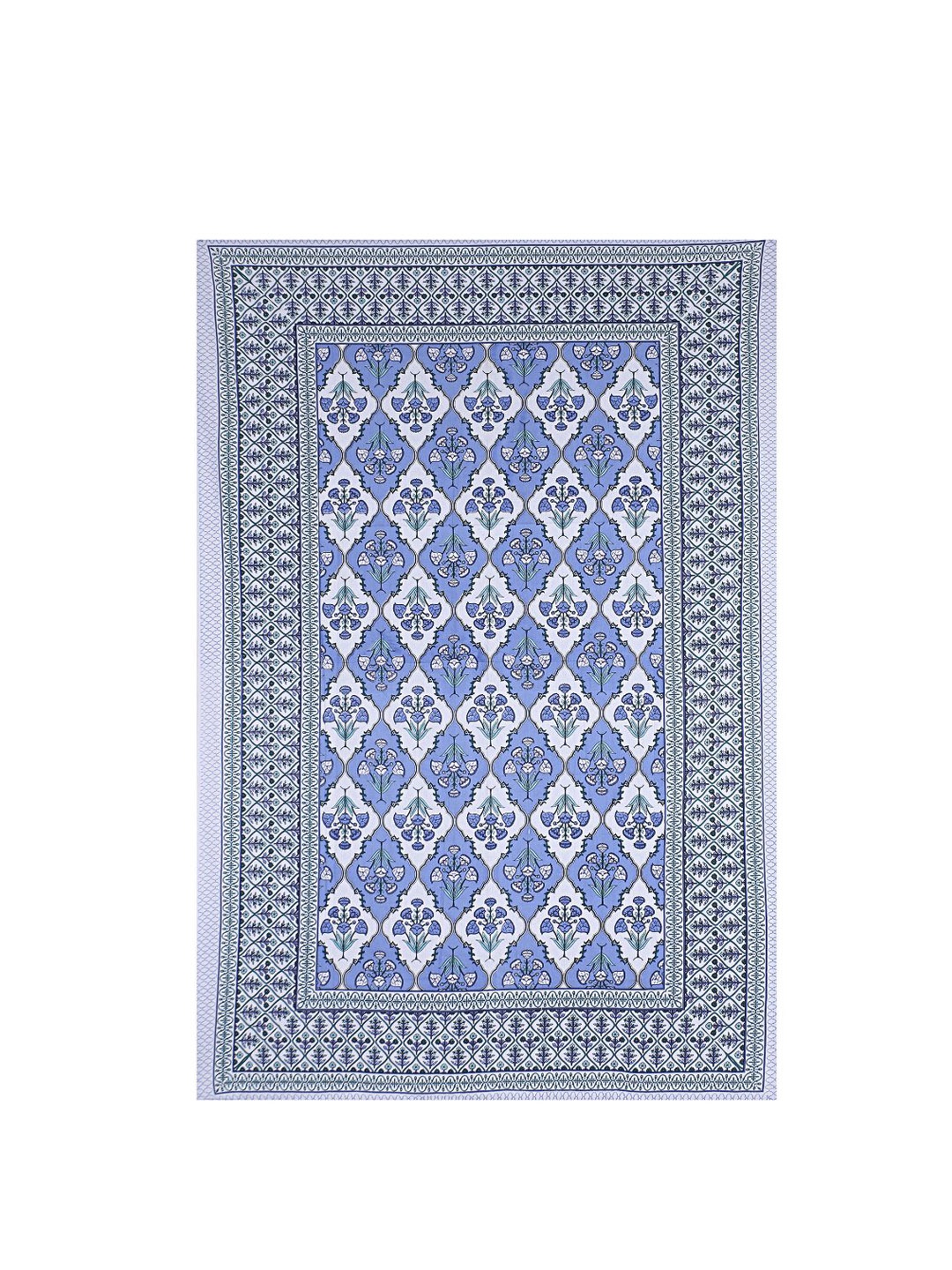 

INDHOME LIFE Set Of 6 Purple Printed Pure Cotton Diwan Set