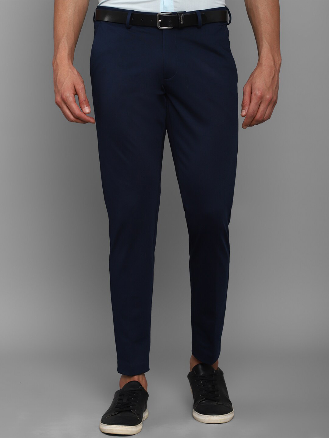

Allen Solly Men Navy Blue Slim Fit Trousers