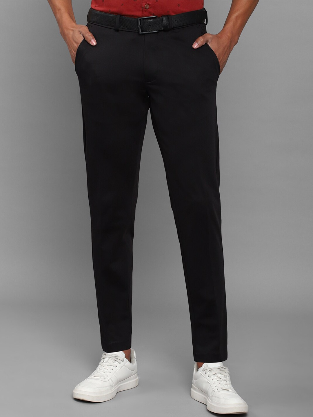 

Allen Solly Men Black Slim Fit Trousers