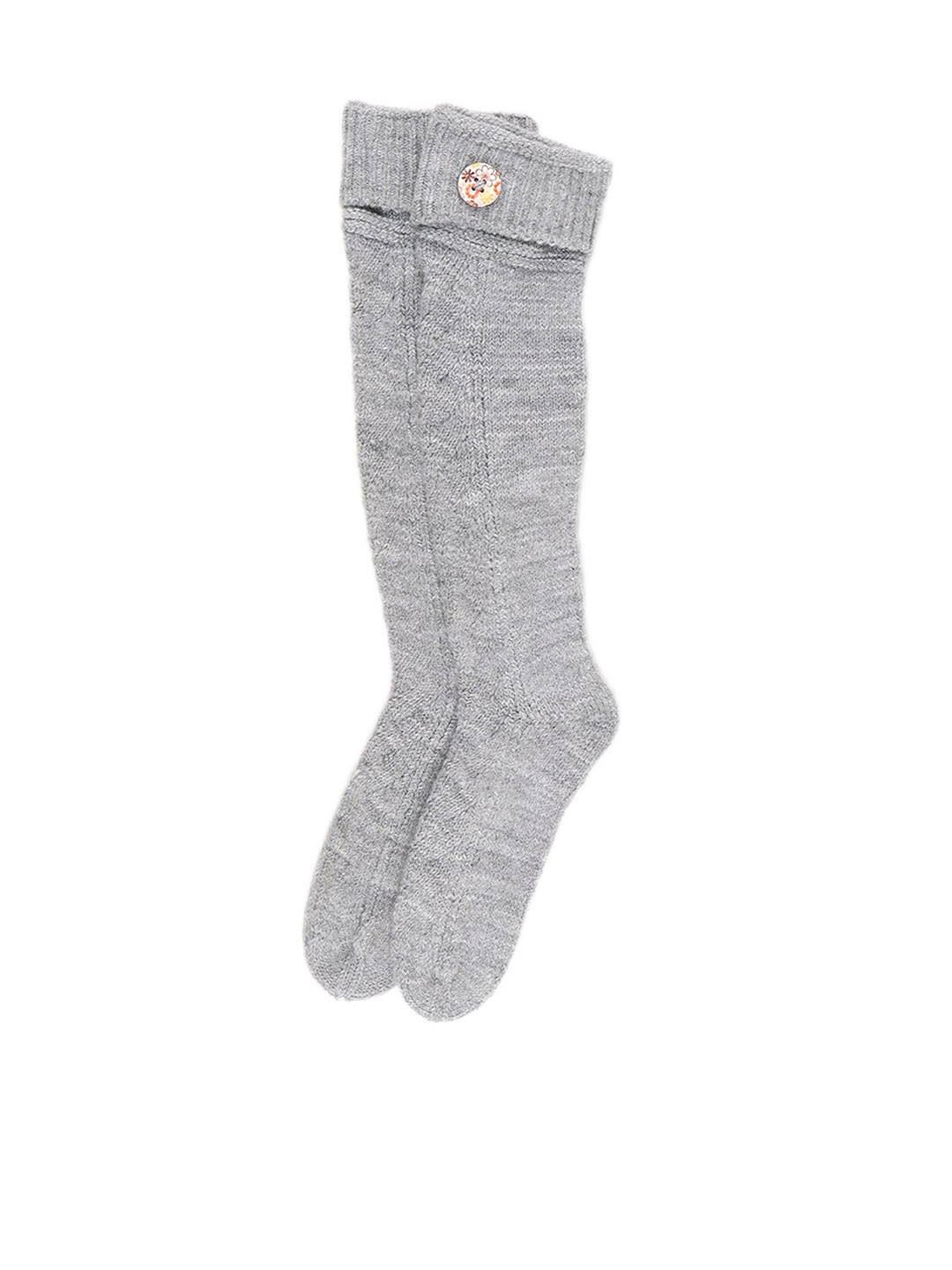 

Bharatasya Girls Grey Solid Knee Length Socks