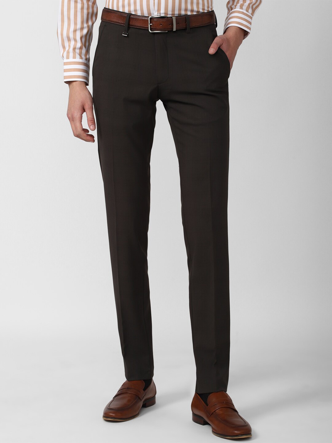 

Van Heusen Men Slim Fit Formal Trousers, Charcoal