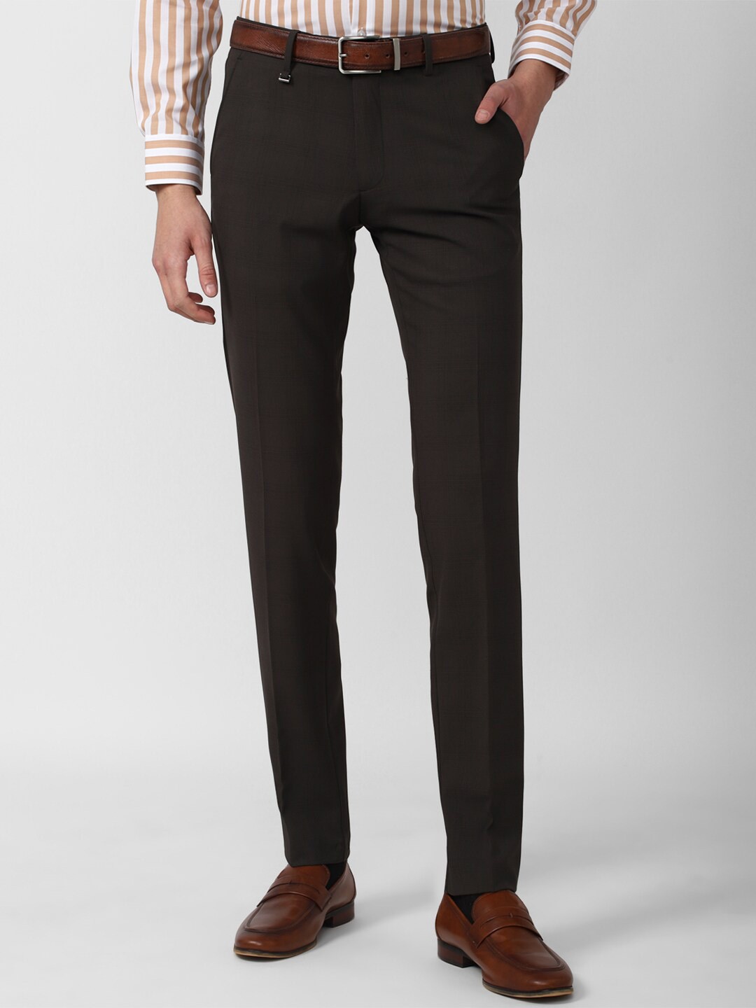 

Van Heusen Men Slim Fit Formal Trousers, Charcoal