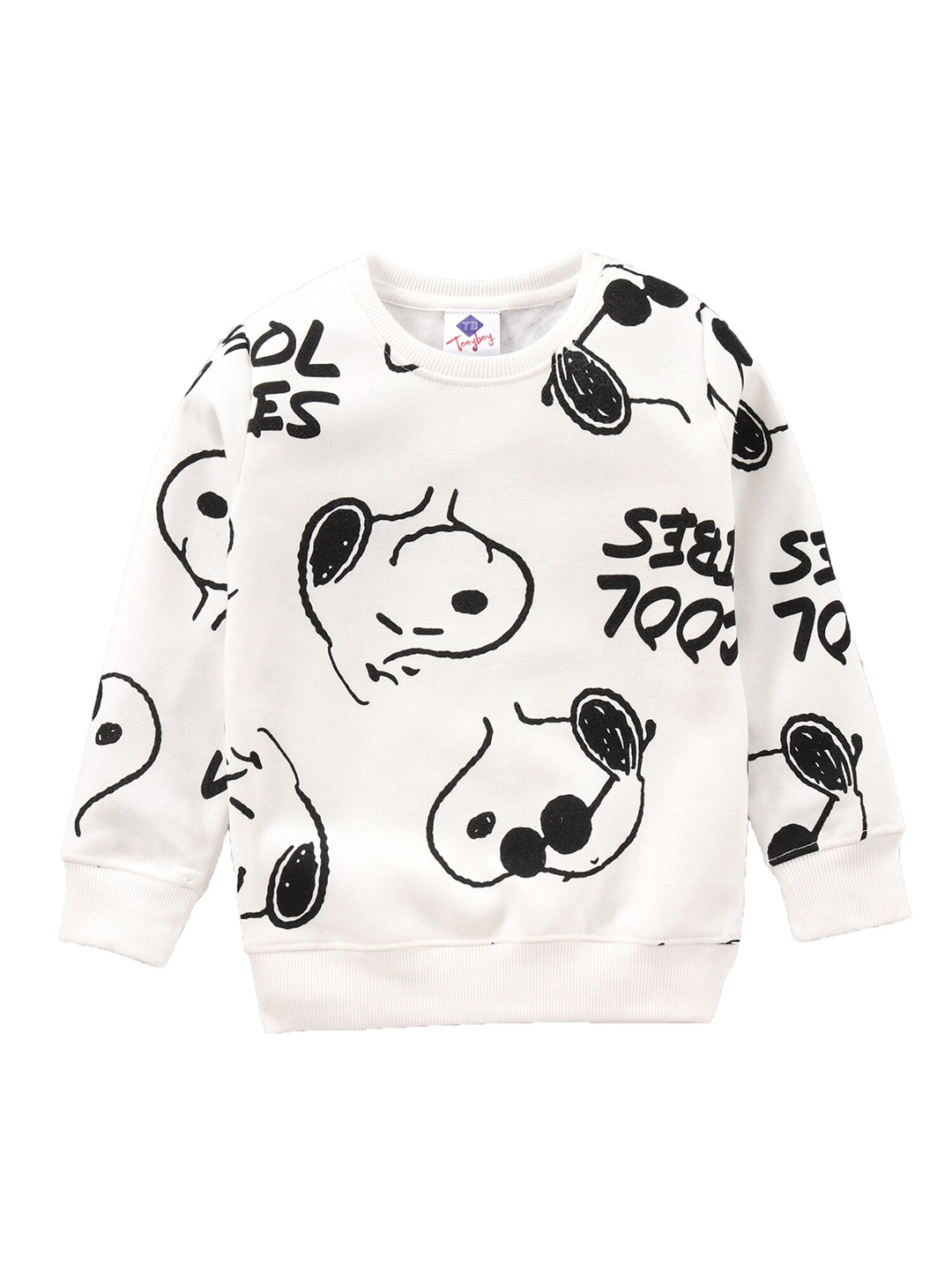 

TONYBOY Boys White Printed Cotton Sweatshirt