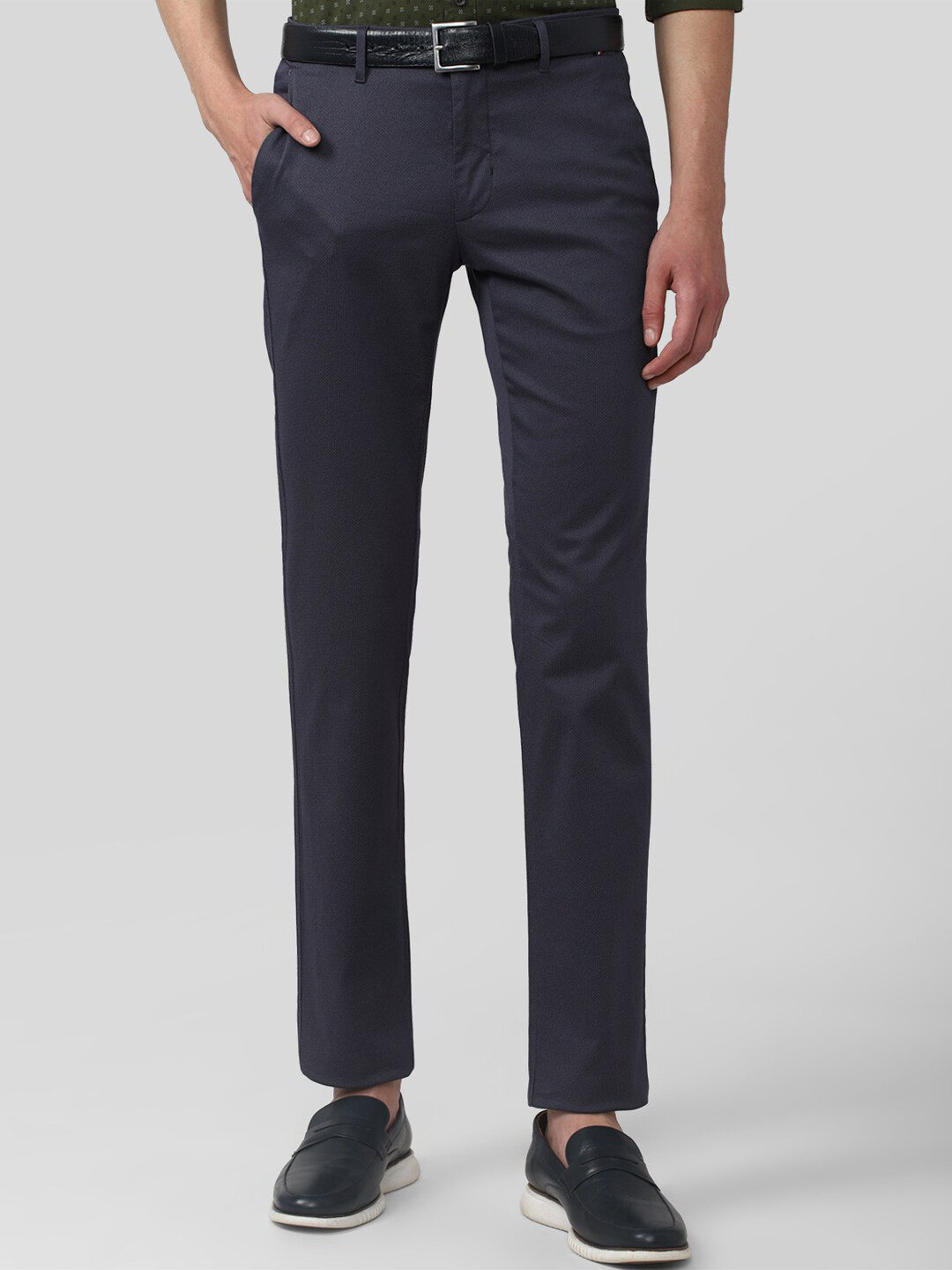 

Van Heusen Sport Men Navy Blue Slim Fit Formal Trousers