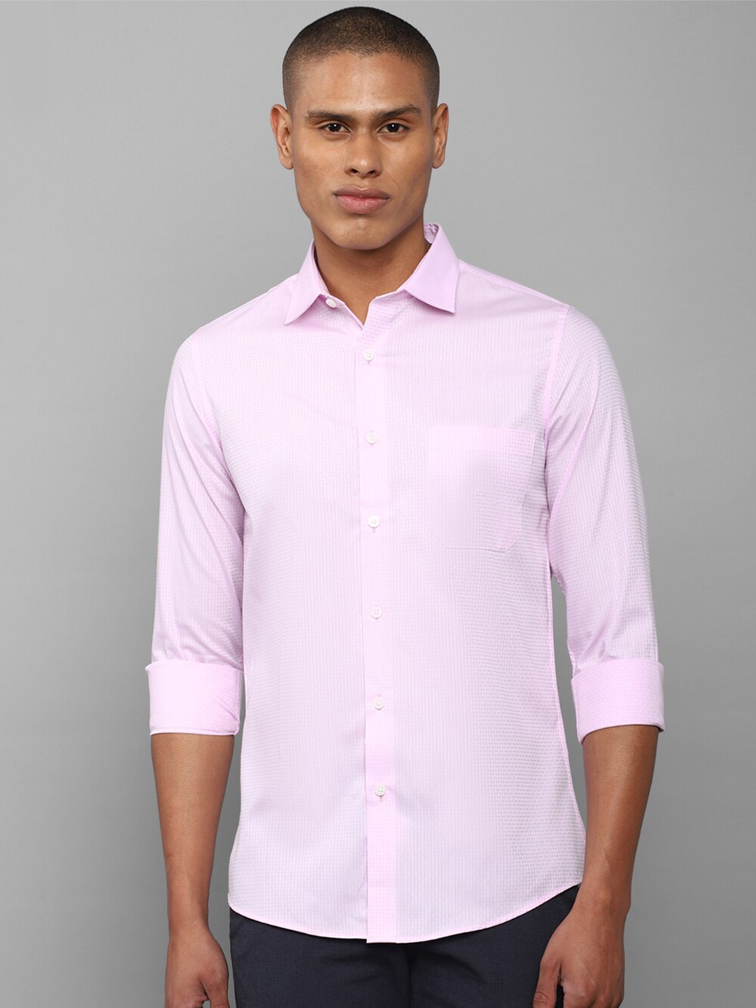 

Allen Solly Men Pink Cotton Slim Fit Casual Shirt