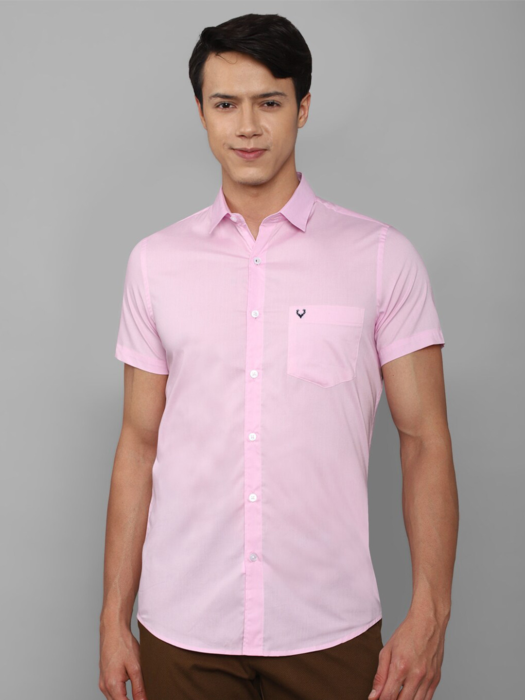 

Allen Solly Men Cotton Pink Slim Fit Casual Shirt