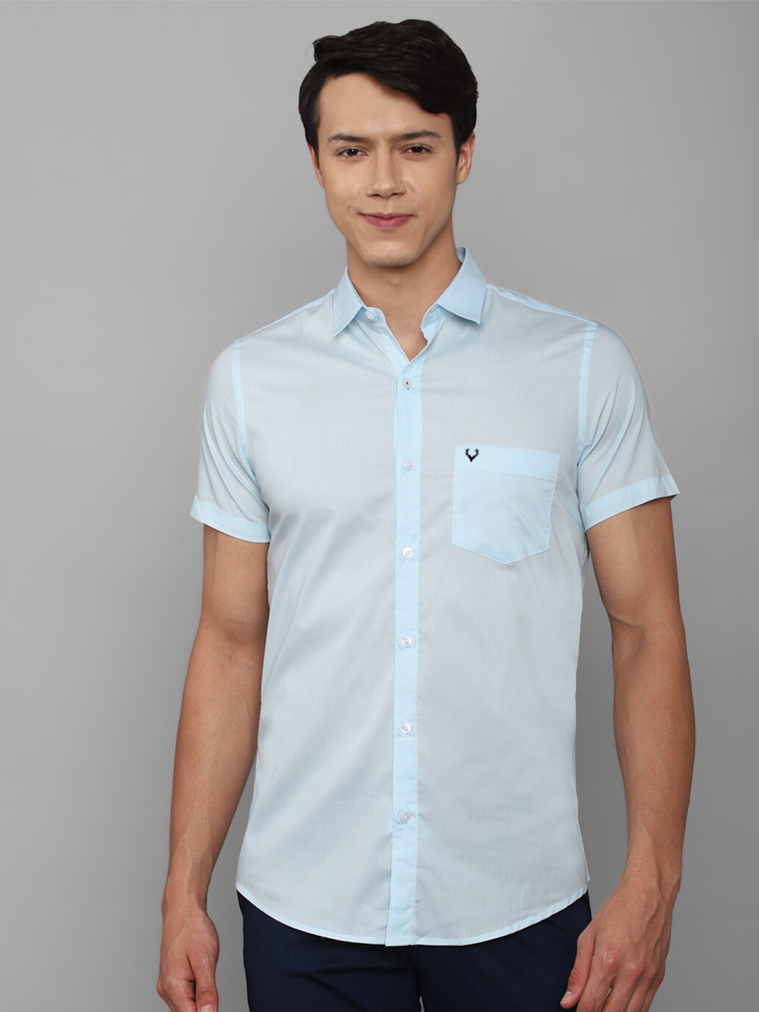 

Allen Solly Men Blue Cotton Slim Fit Casual Shirt