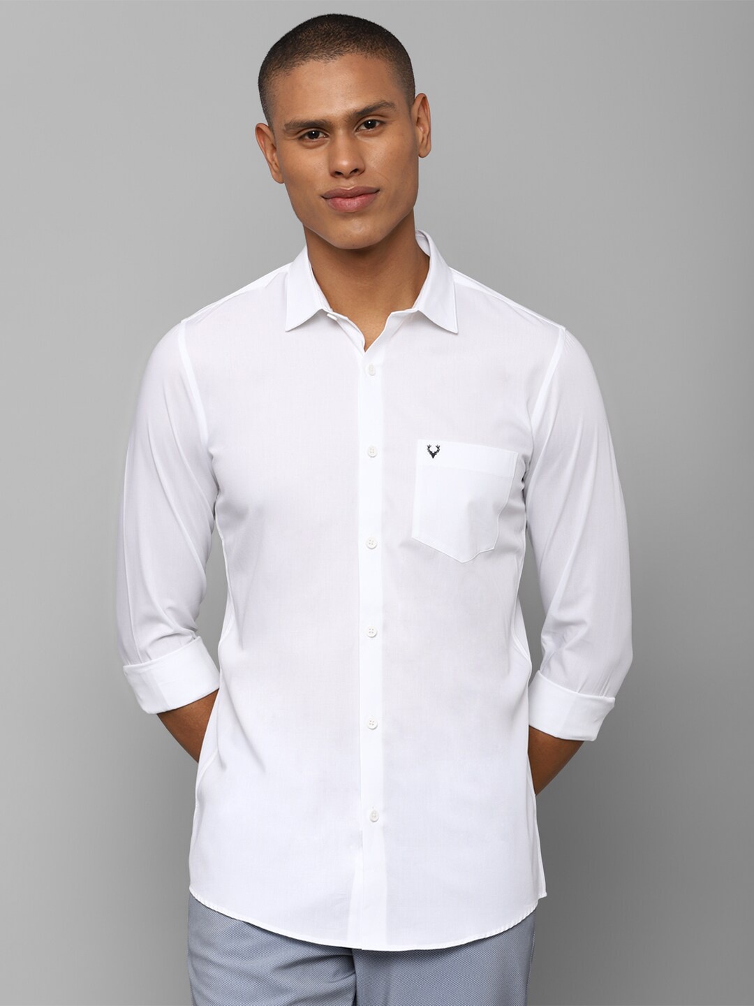 

Allen Solly Men White Slim Fit Cotton Casual Shirt