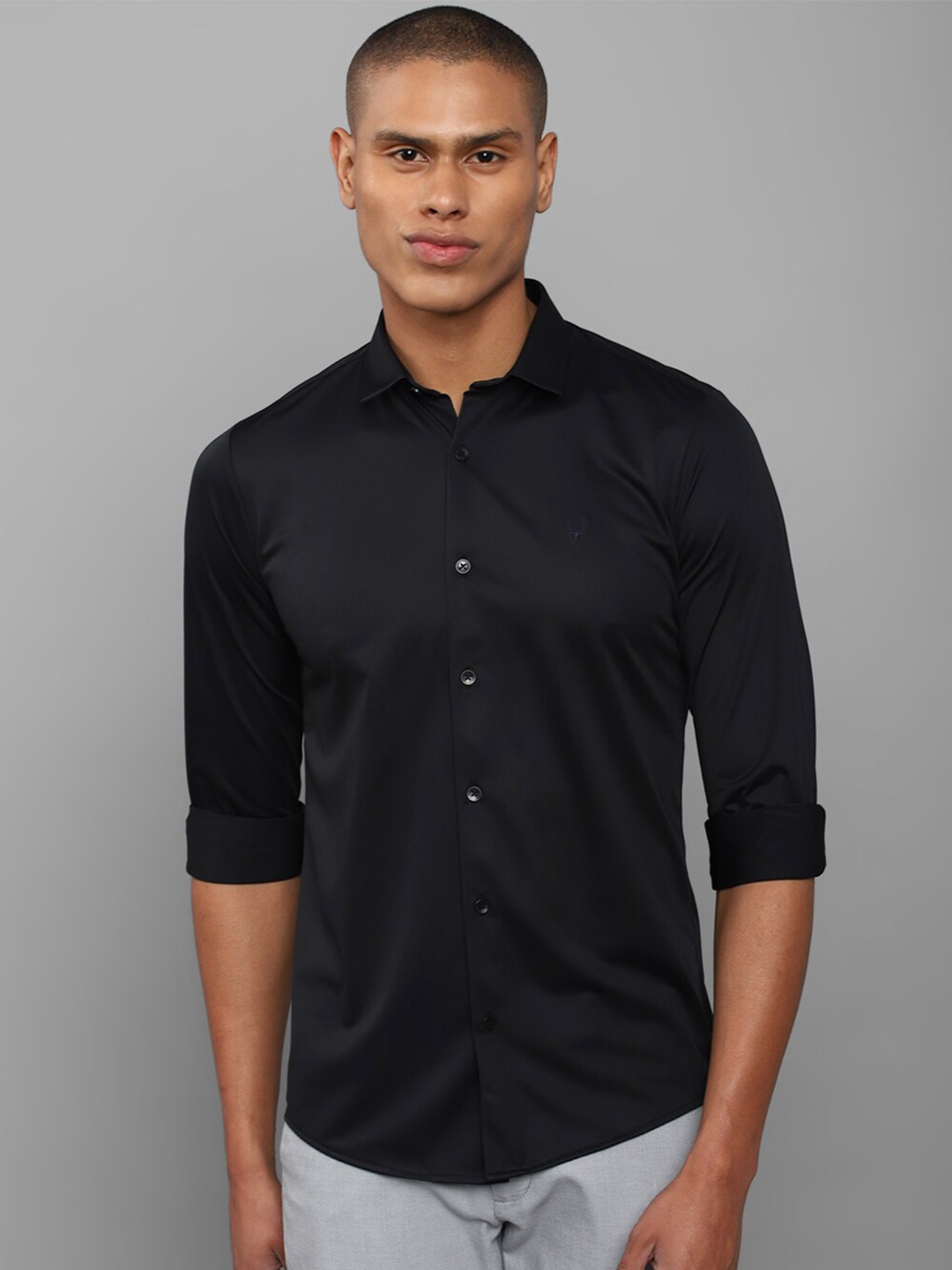 

Allen Solly Men Black Slim Fit Casual Shirt