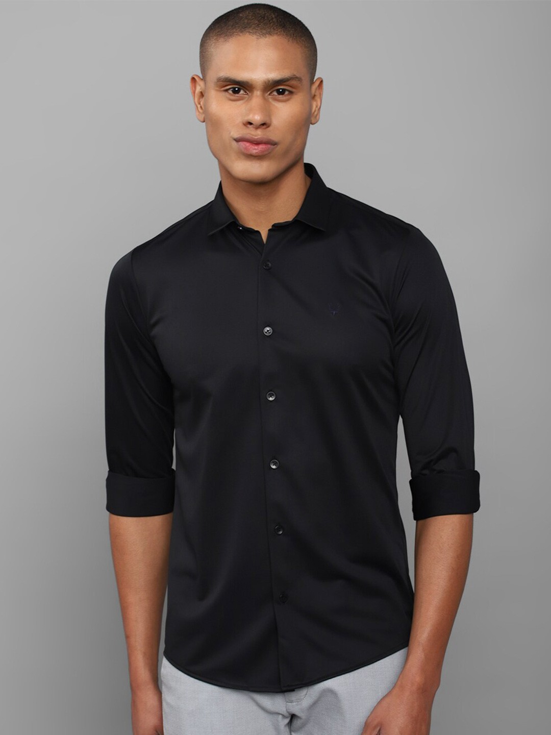 

Allen Solly Men Black Slim Fit Casual Shirt