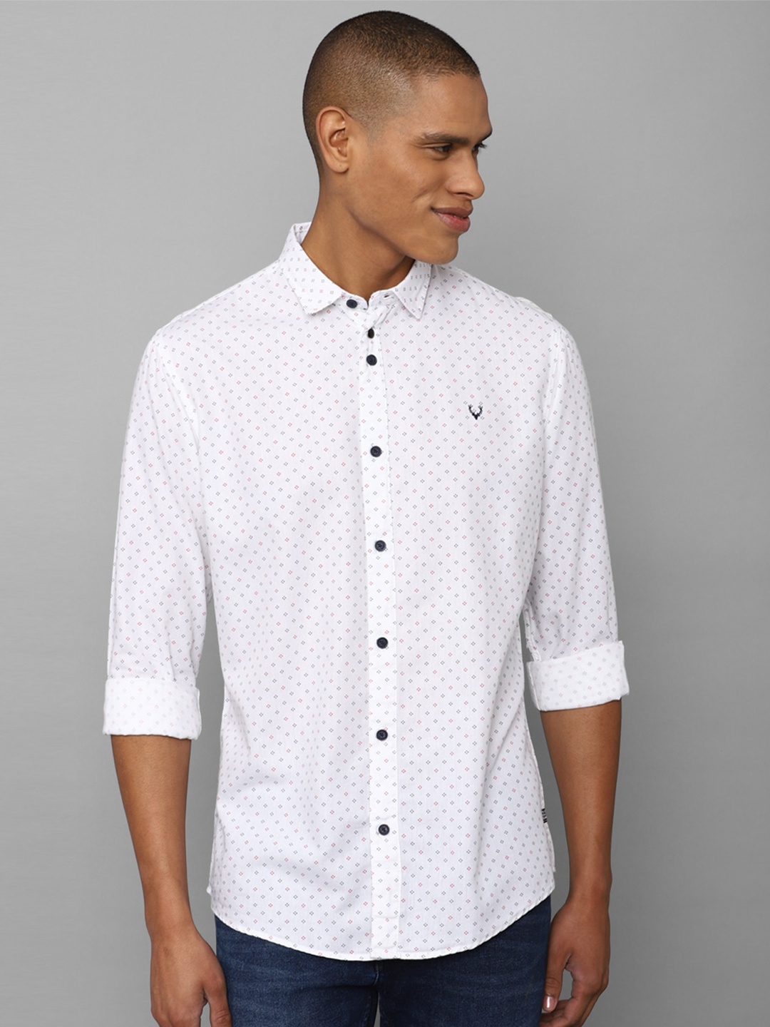 

Allen Solly Sport Men Printed Cotton Casual Shirt, White