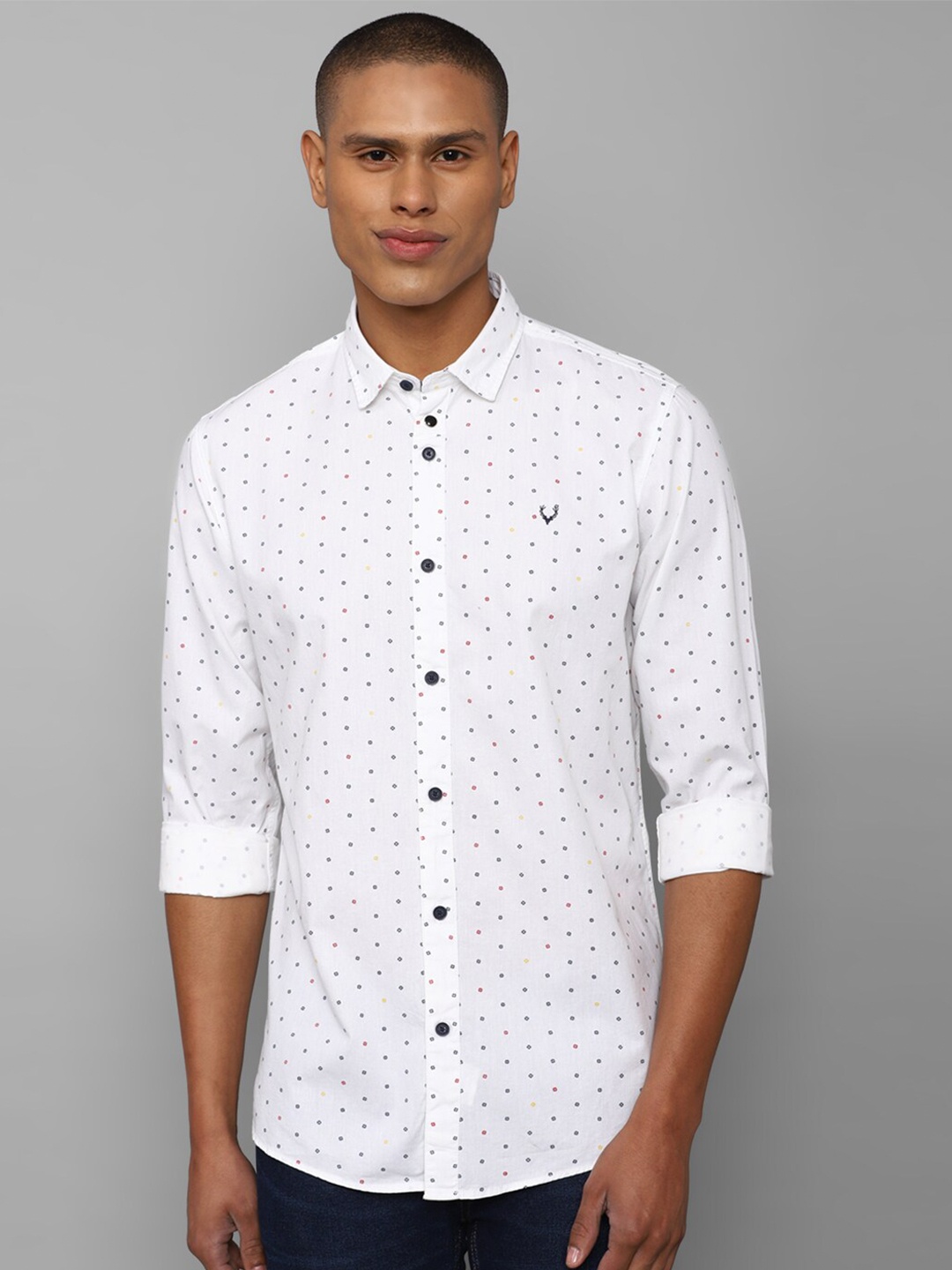 

Allen Solly Sport Men Printed Pure Cotton Casual Shirt, White