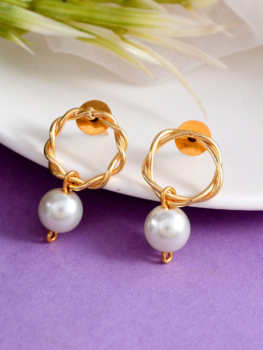 

Silvermerc Designs Gold Plated Contemporary Drop Earrings