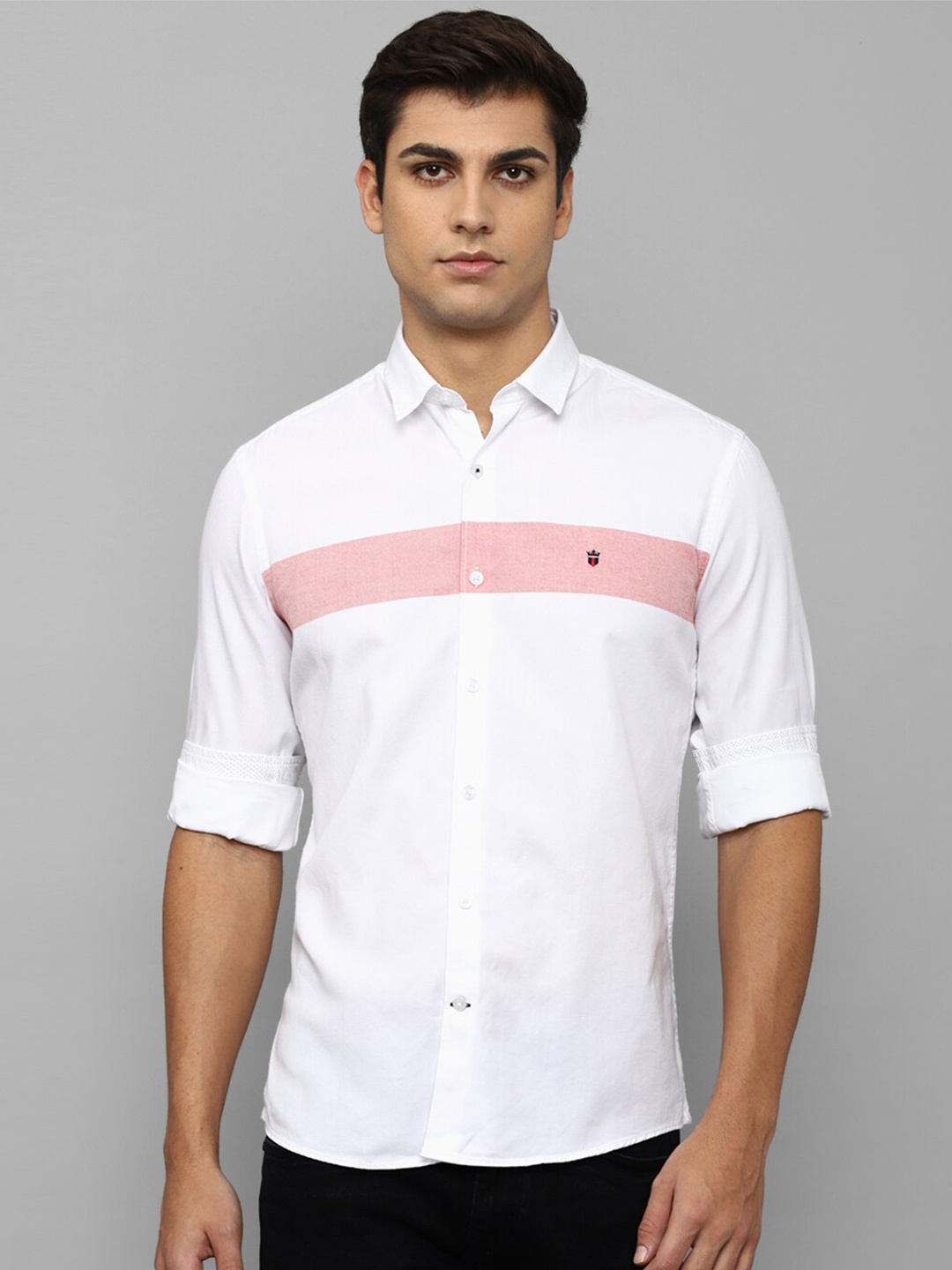

Louis Philippe Sport Men White Slim Fit Solid Pure Cotton Casual Shirt