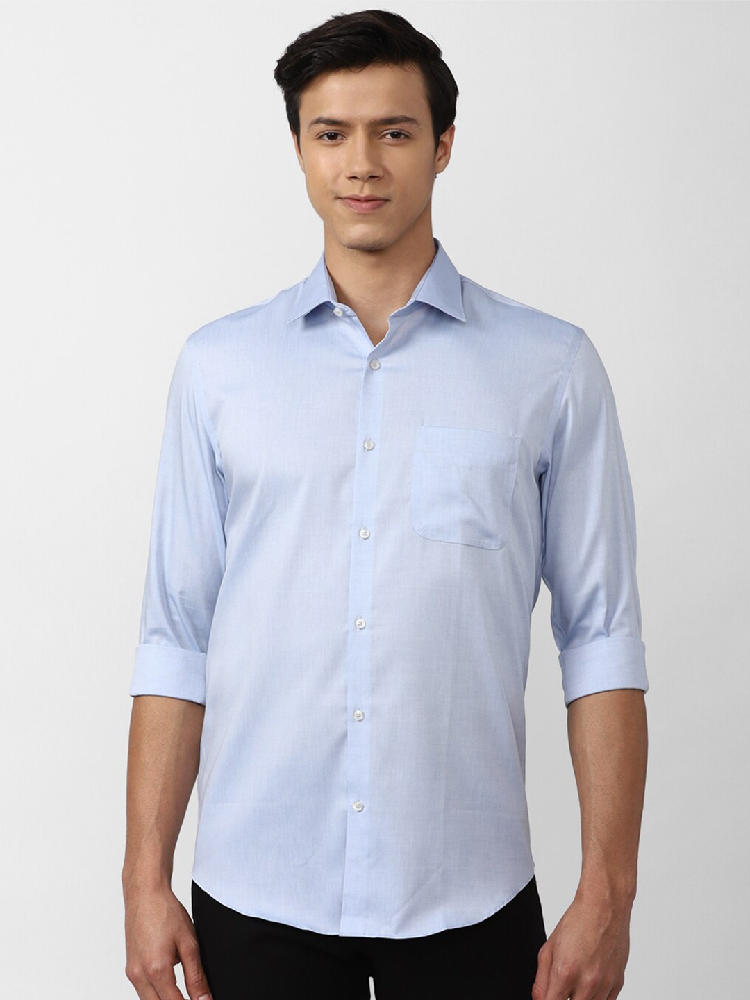 

Peter England Casuals Men Blue Slim Fit Casual Cotton Shirt