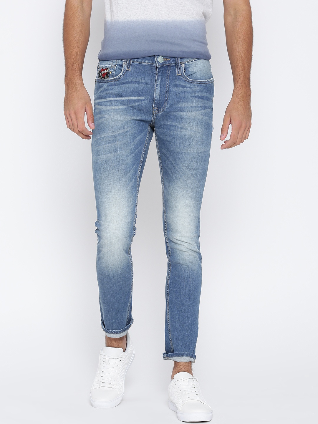 

Ed Hardy Men Blue Super Slim Fit Mid-Rise Clean Look Stretchable Jeans