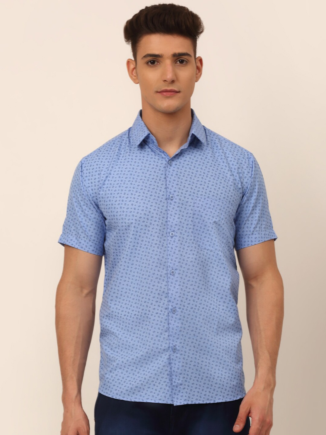 

JAINISH Men Blue Classic Printed Micro Ditsy Casual Shirt