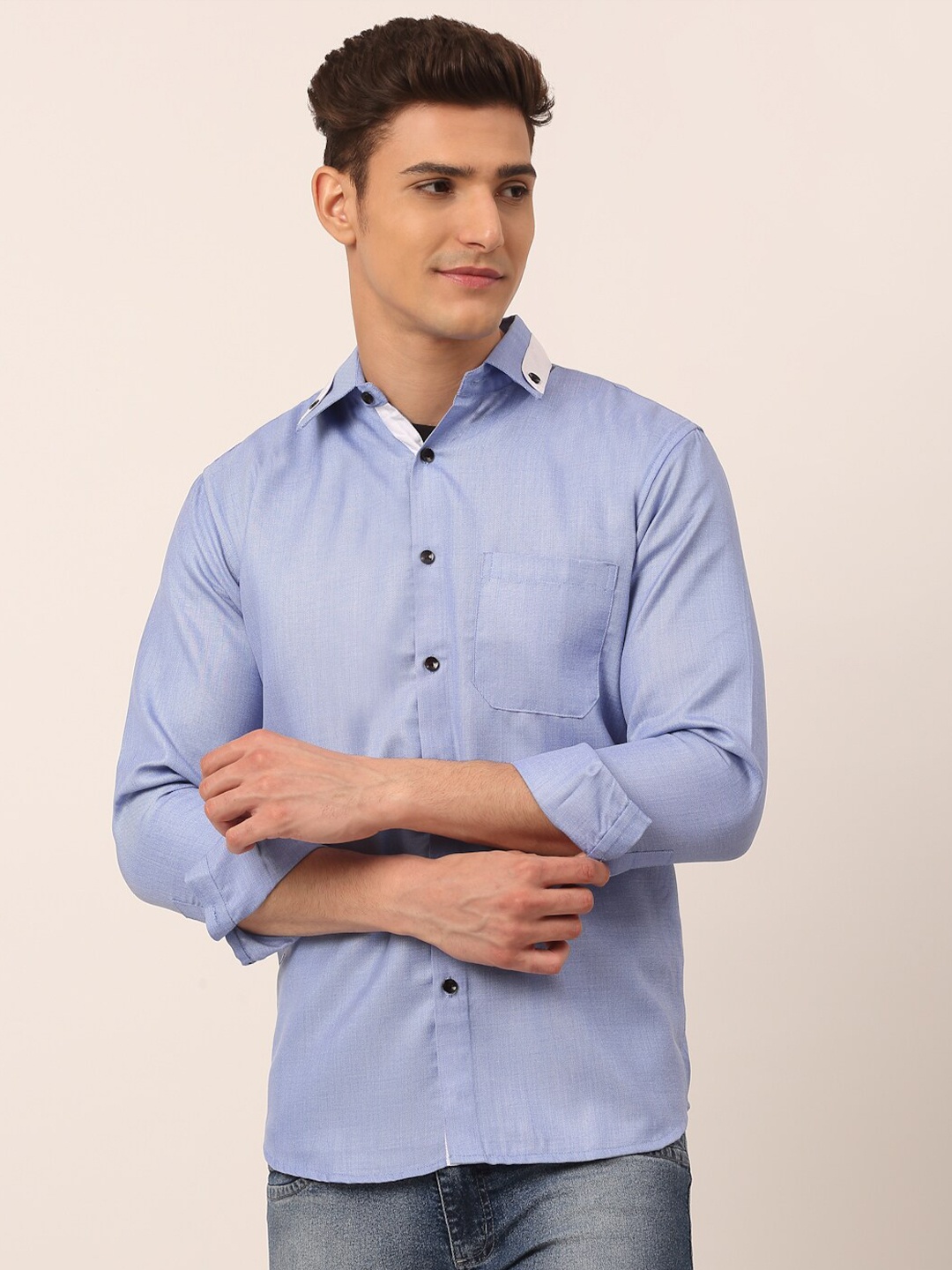 

JAINISH Men Blue Standard Casual Shirt