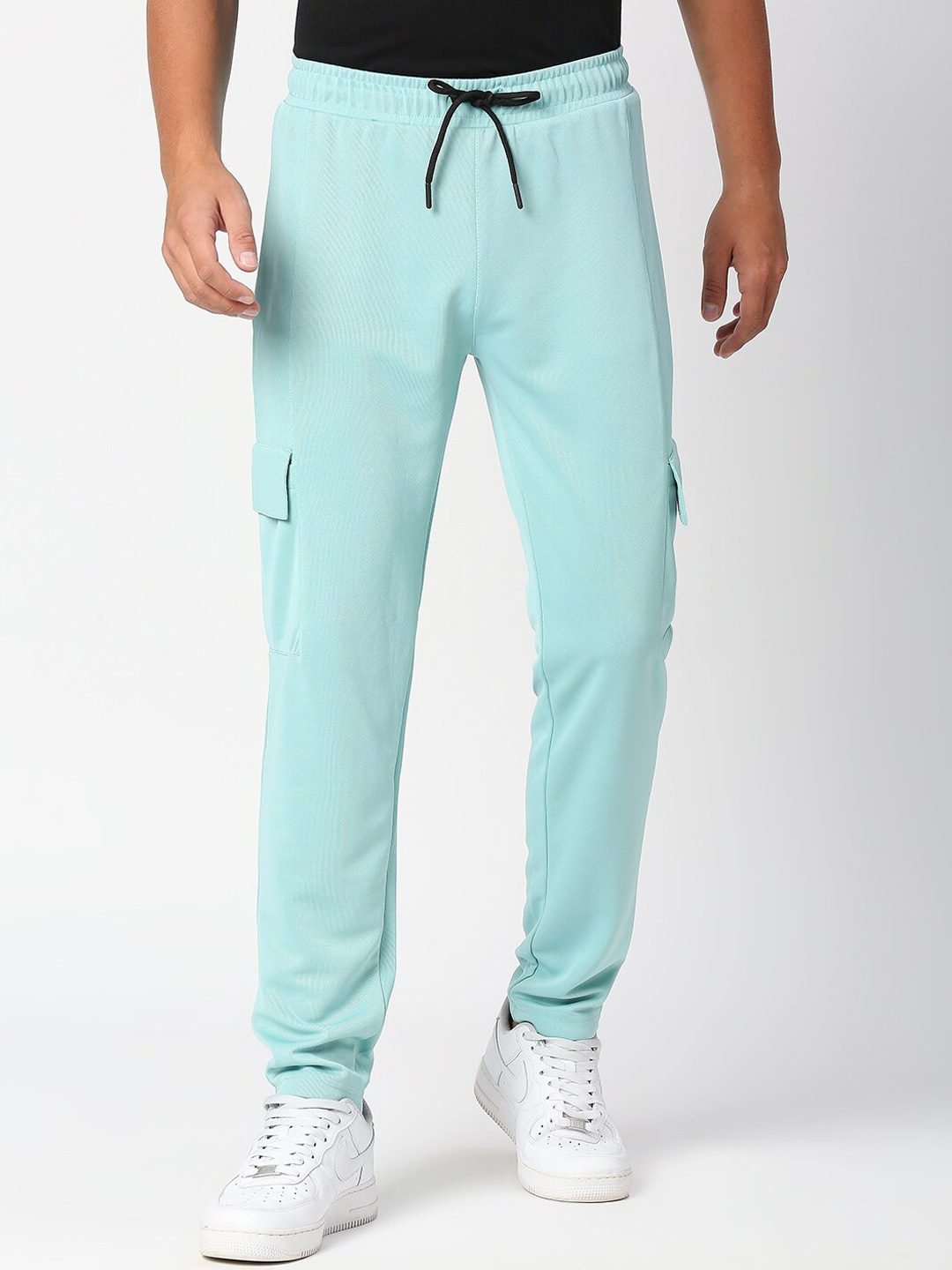 

FiTZ Men Blue Solid Slim-Fit Joggers