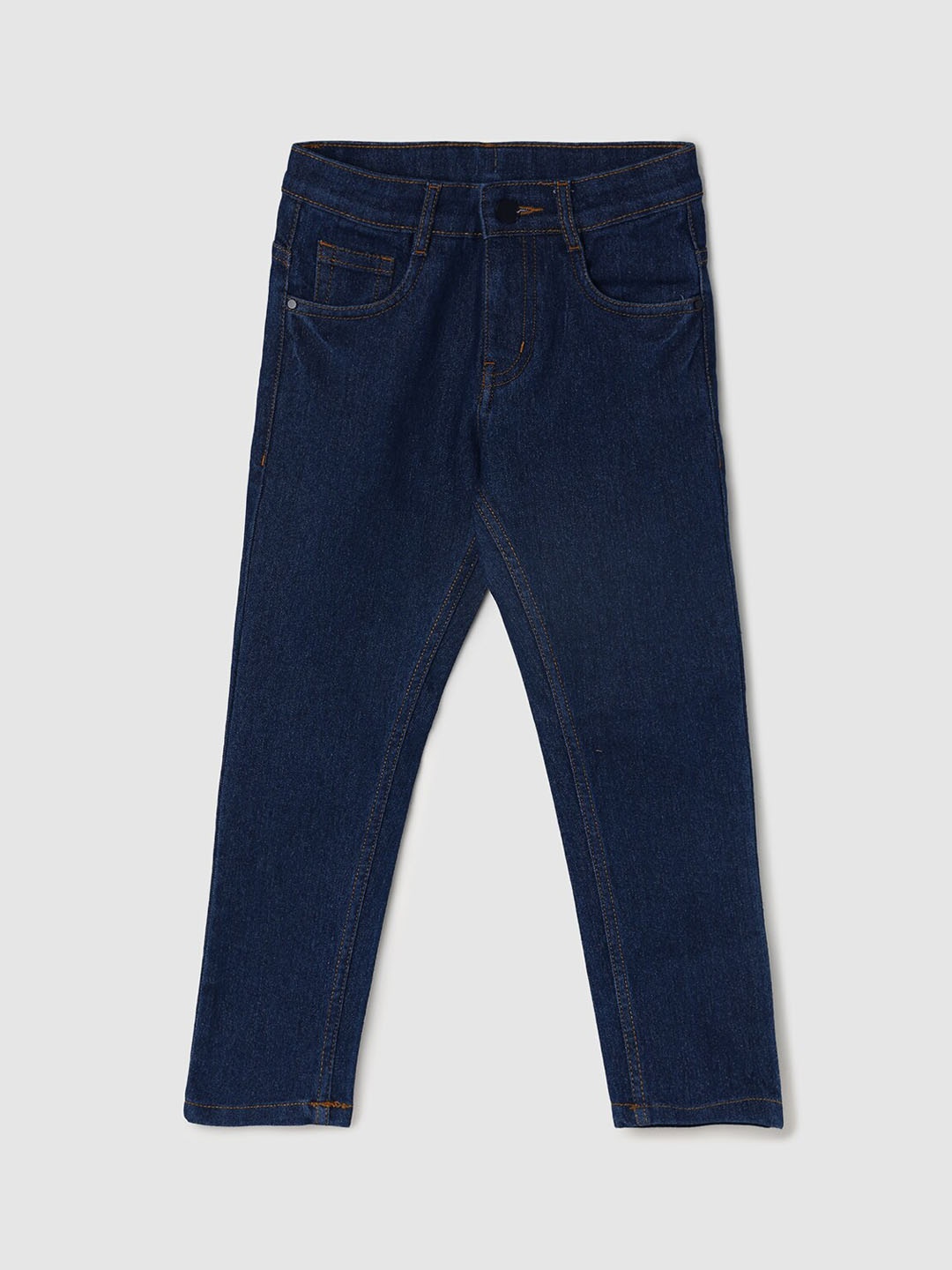 

max Boys Regular Fit Mid-Rise Cotton Jeans, Blue