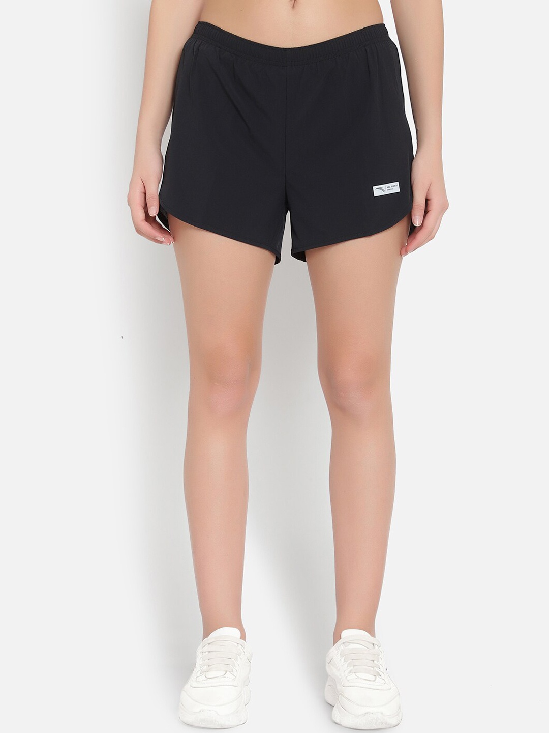 

Anta Women Black Running Sports Shorts