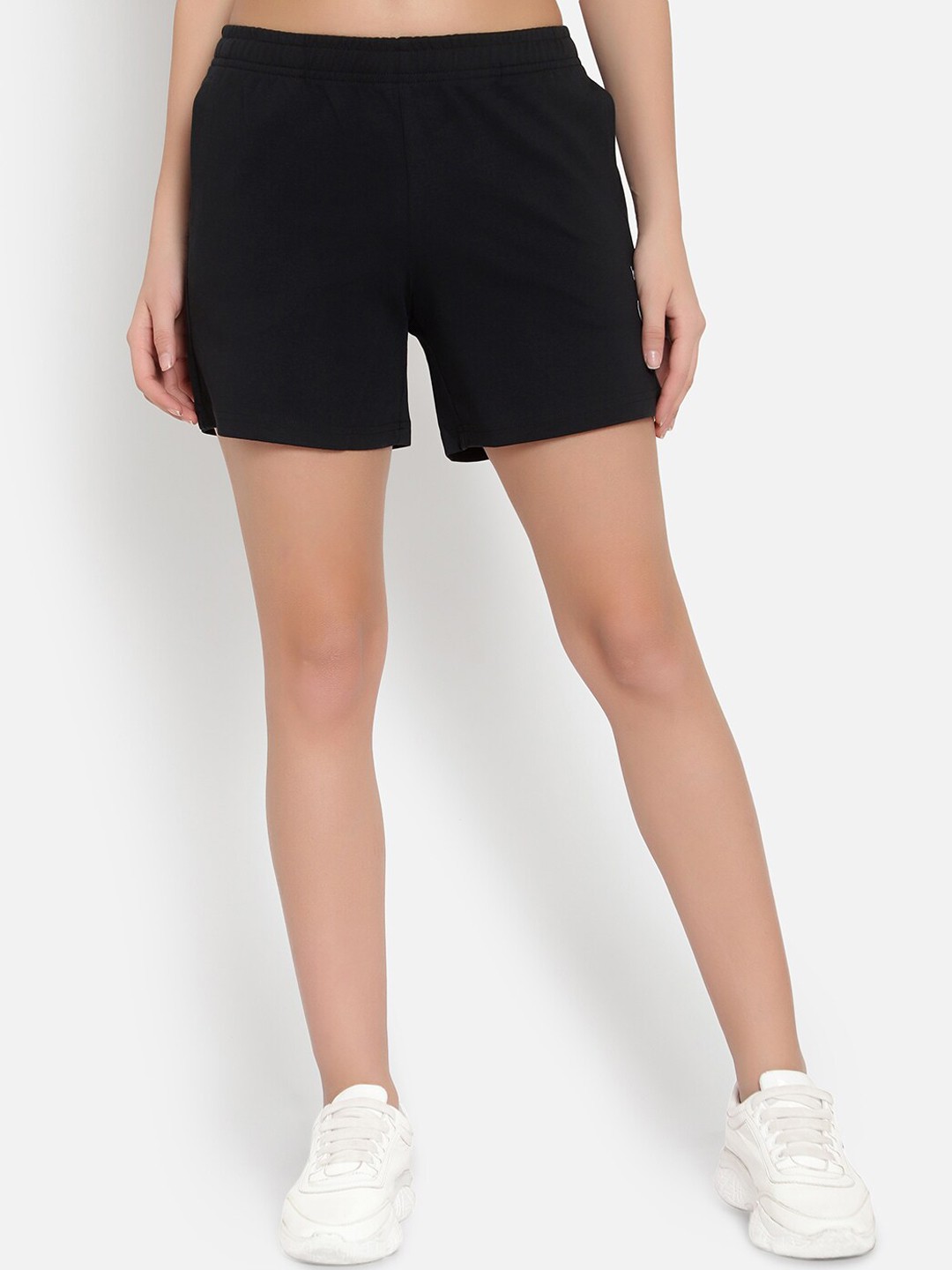 

Anta Women Black Running Sports Shorts