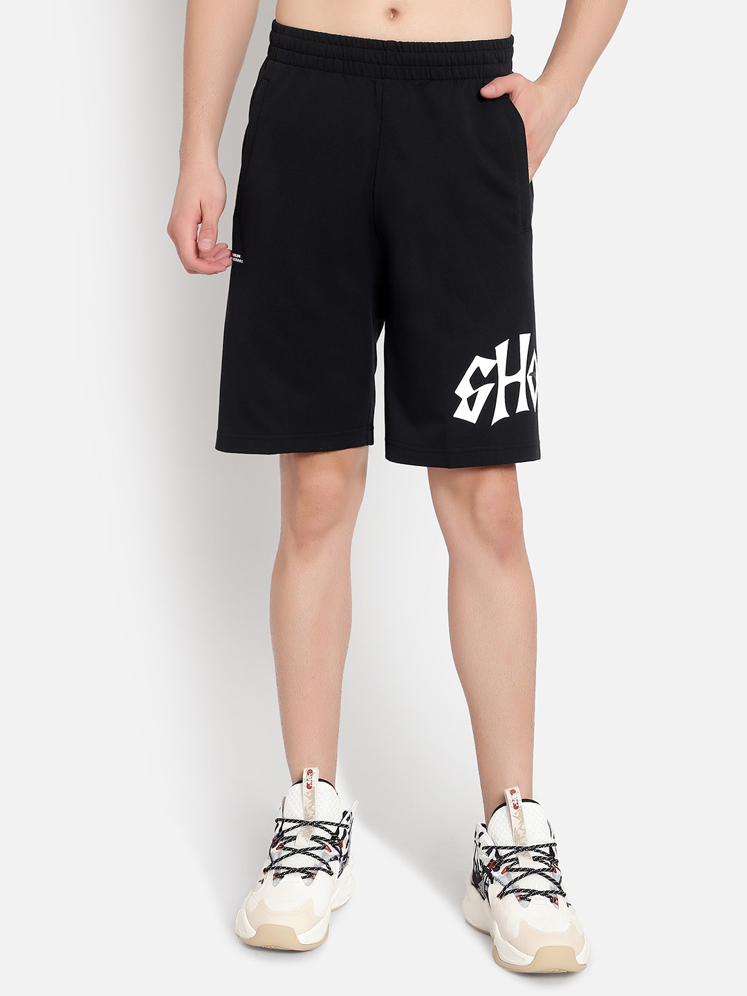 

Anta Men Black Sports Shorts