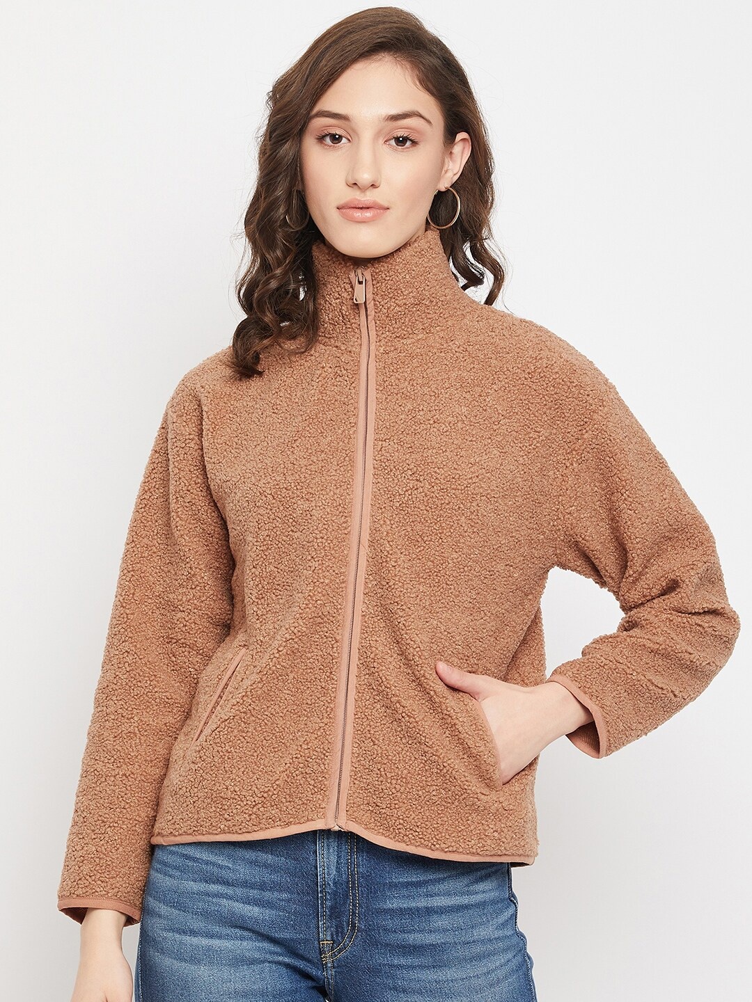 

Madame Mock Collar Sweatshirt, Beige