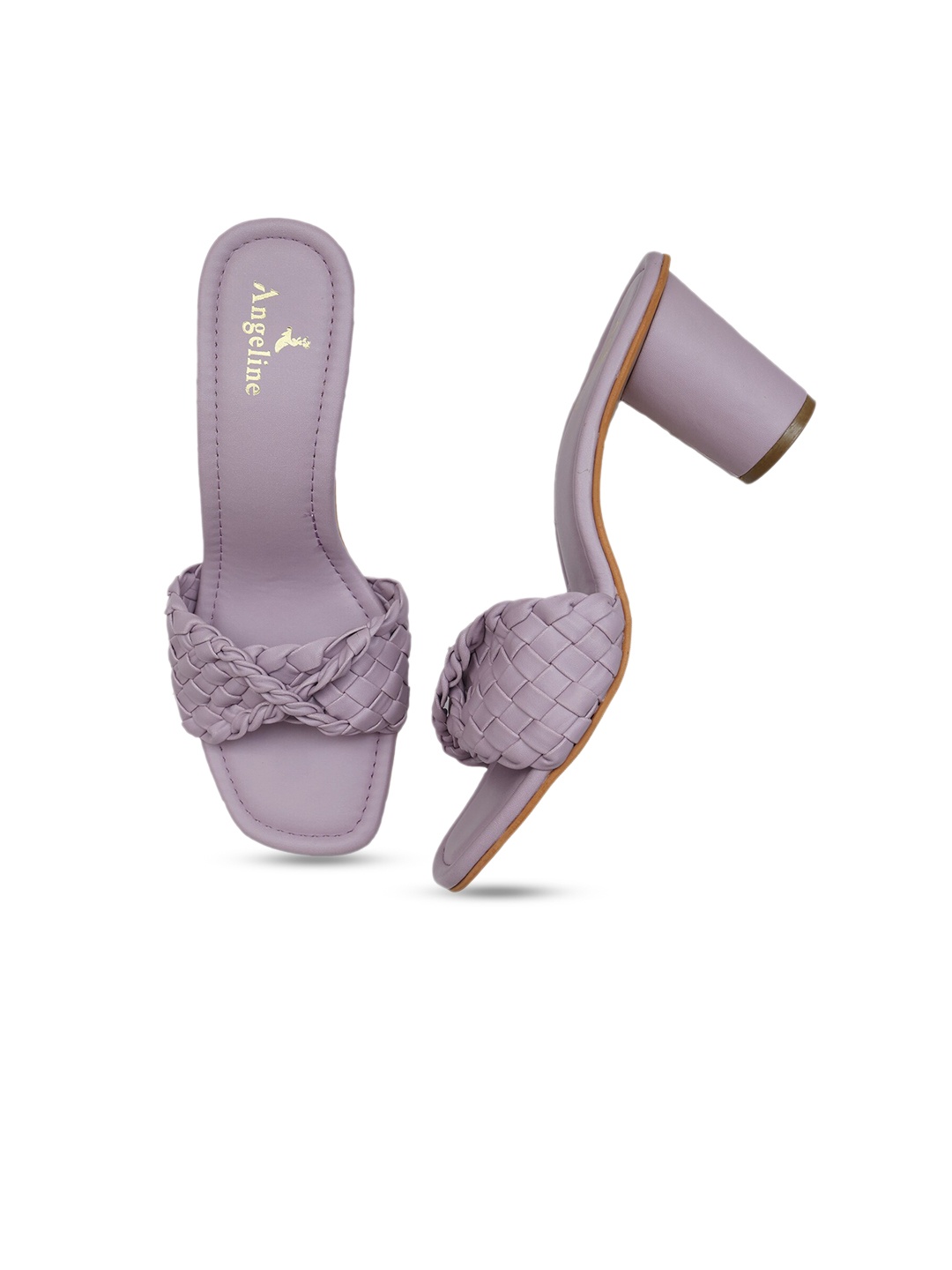 

Angeline Purple PU Block Heels