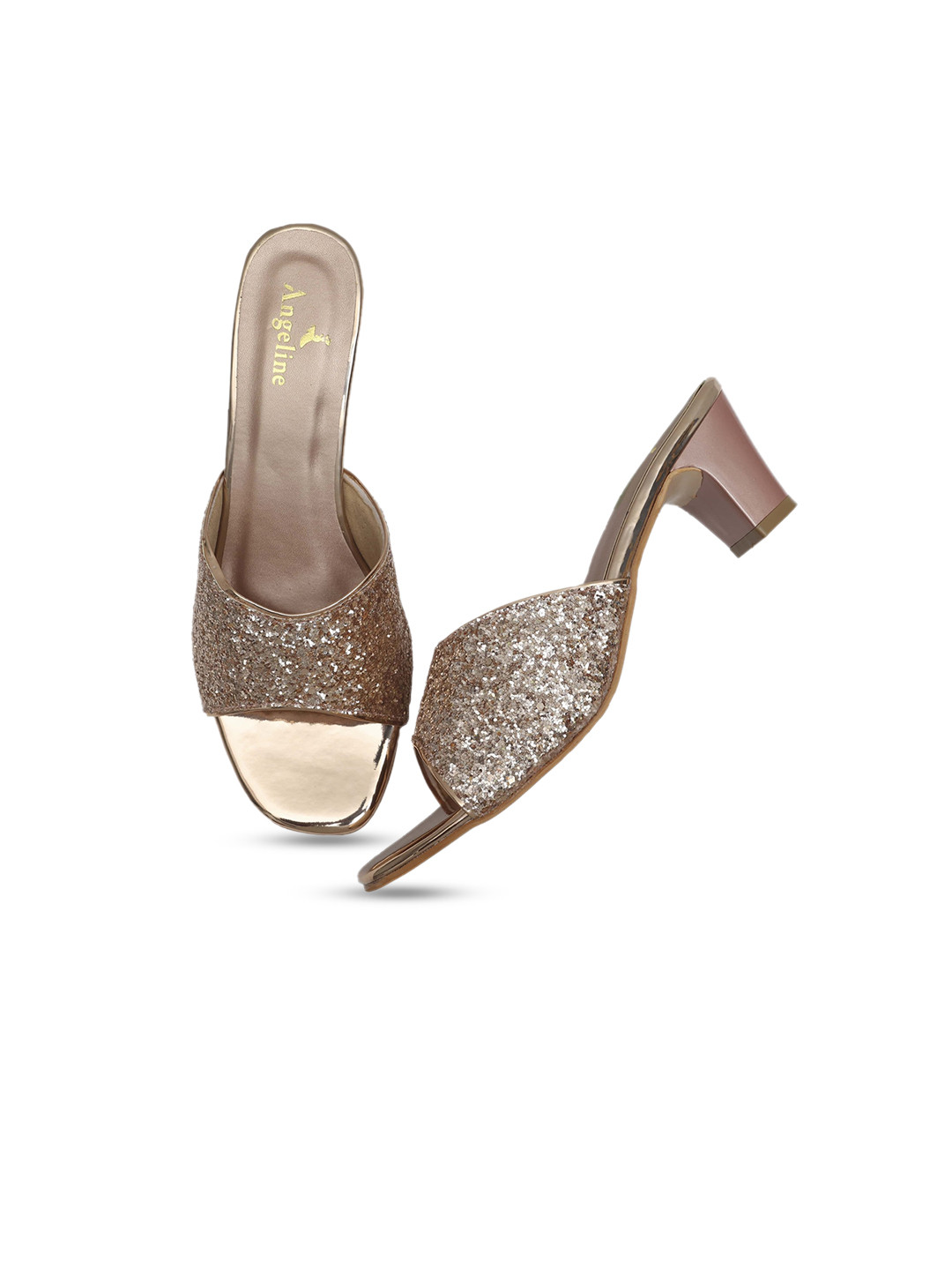 

Angeline Rose Gold PU Block Block