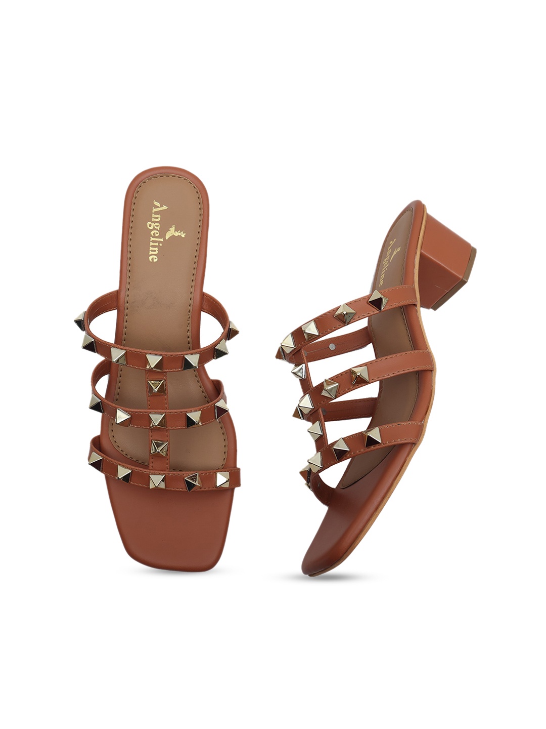 

Angeline Tan PU Block Heels