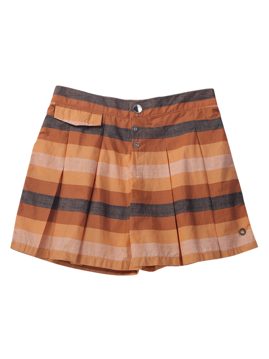 

Gini and Jony Girls Brown & Grey Striped Skirts