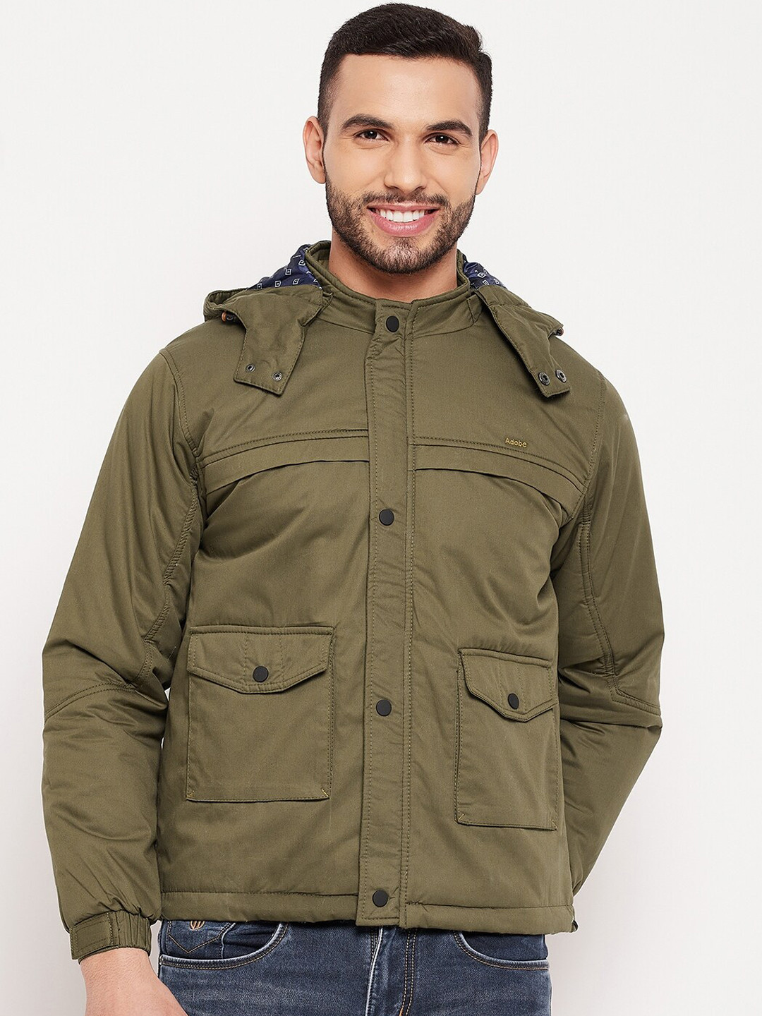 

Adobe Men Green Lightweight Padded Jacket